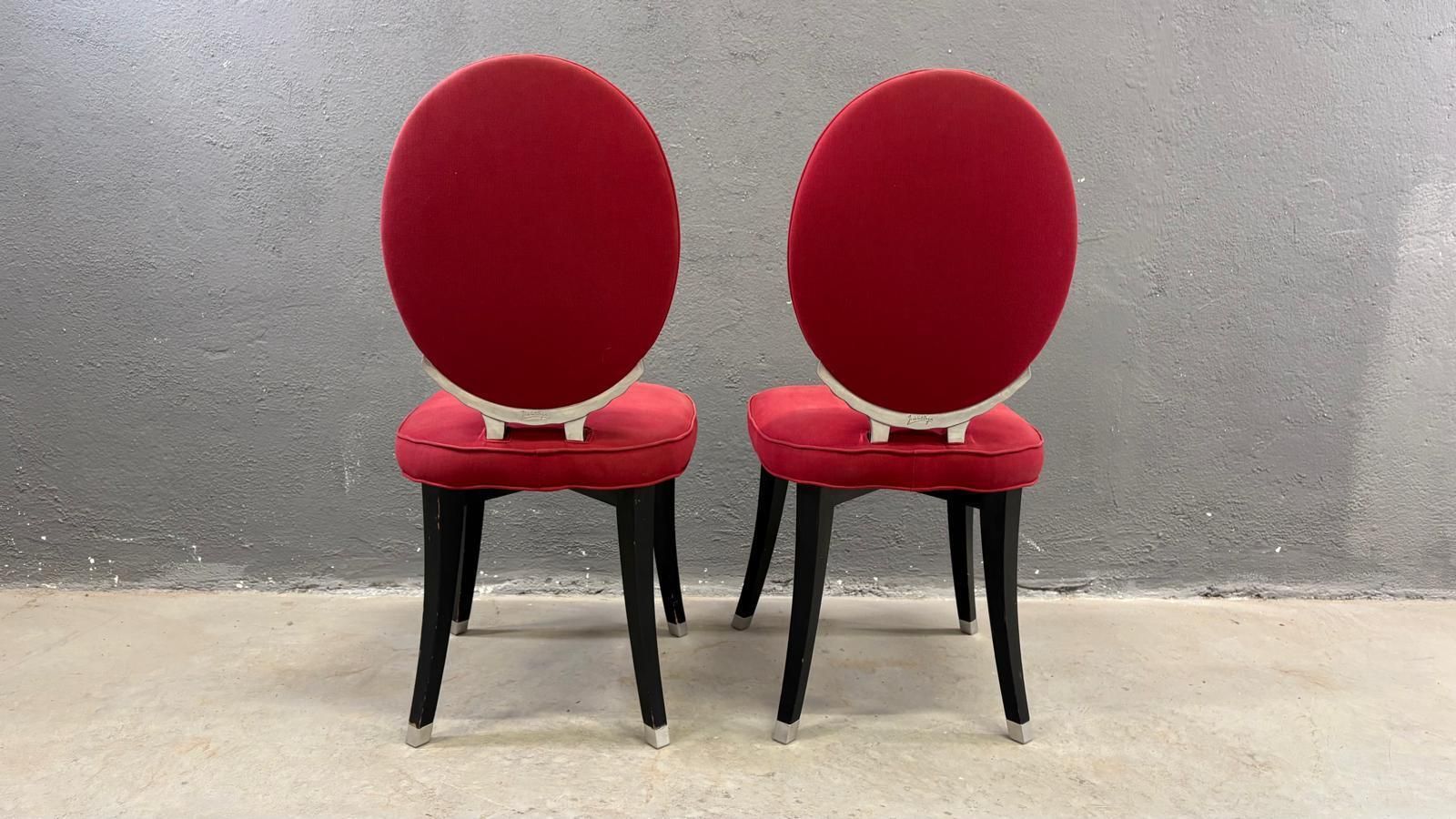 Pair Of Medallion Chairs, Funny Valentine Model, By Jean Charles De Castelbajac, 20th Century photo Furniture