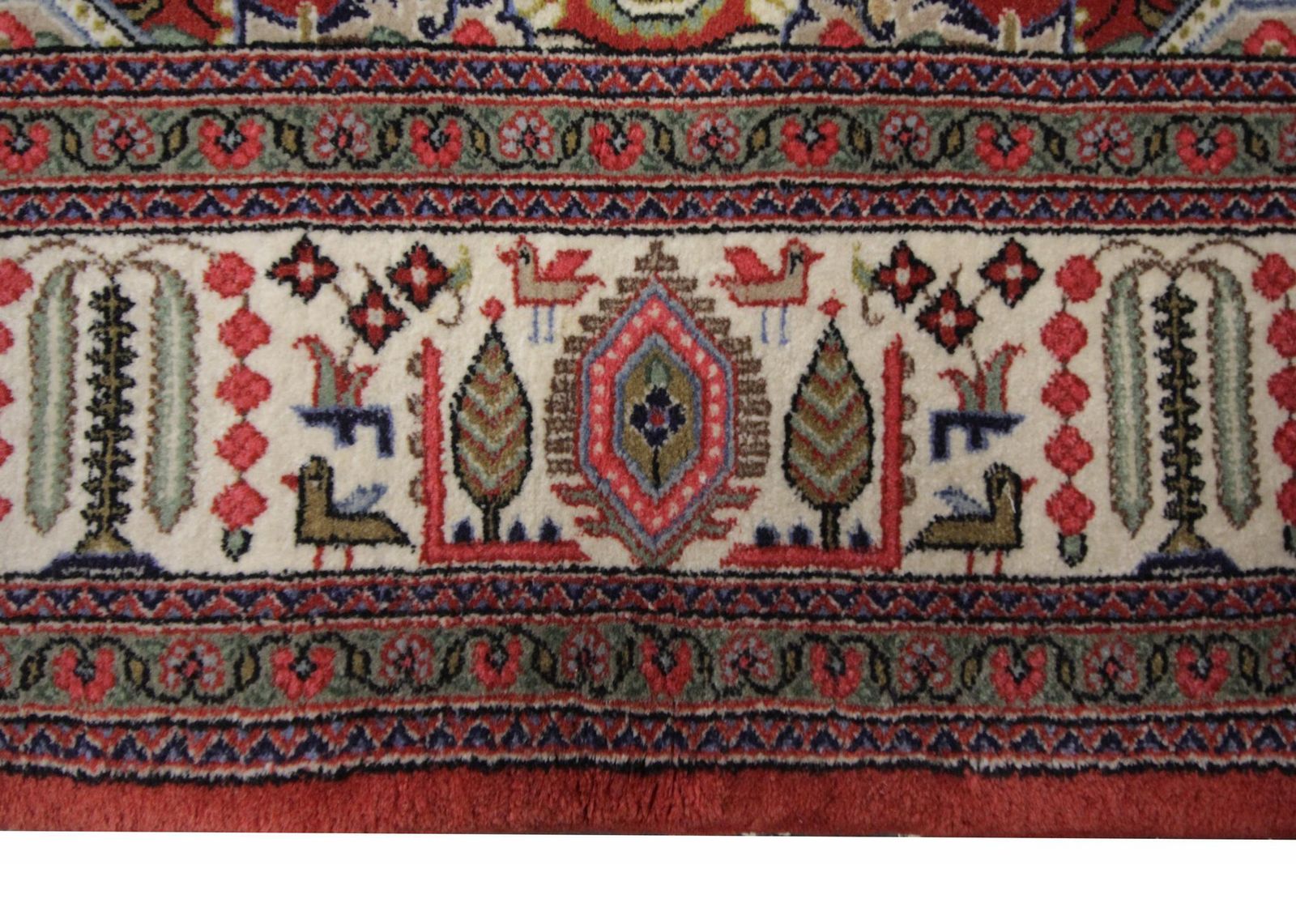 Handmade Geometric Rug Wool Area Rug, Traditional Carpet photo for sale