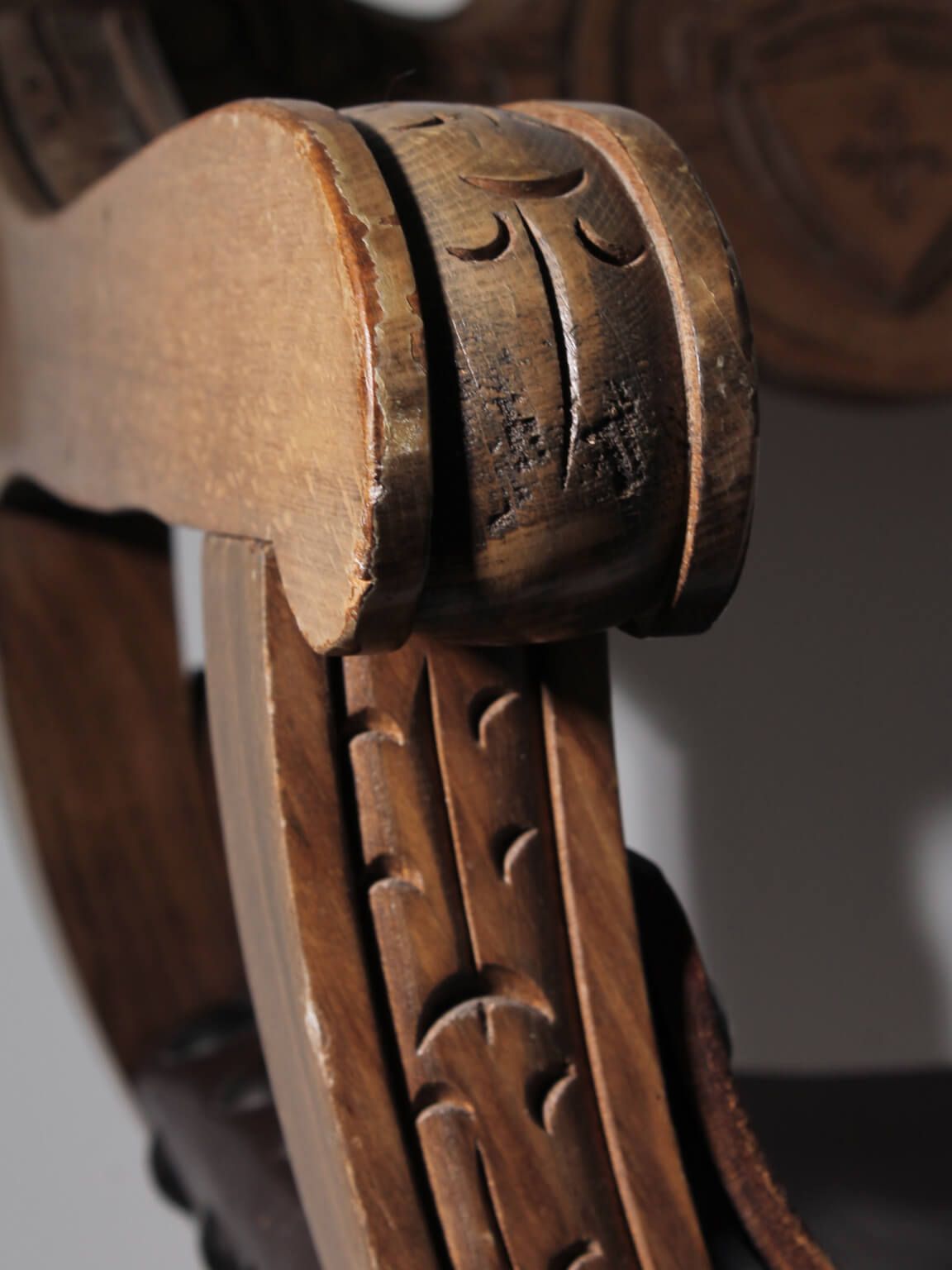 Renaissance Revival Oak Dante Chair, Sweden, 1850s photo vinterior