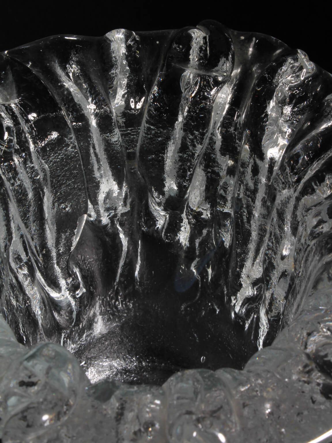 Uno Westerberg Organic Massive Glass Vase, For Pukeberg, 1960s, Sweden photo for sale