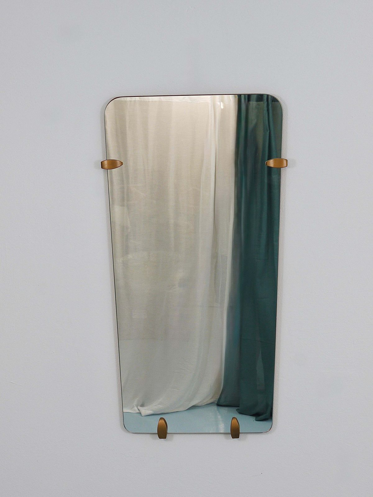 Large Trapezoidal Mid Century Full Length Wall Mirror, Vienna, Austria, 1950s photo furniture