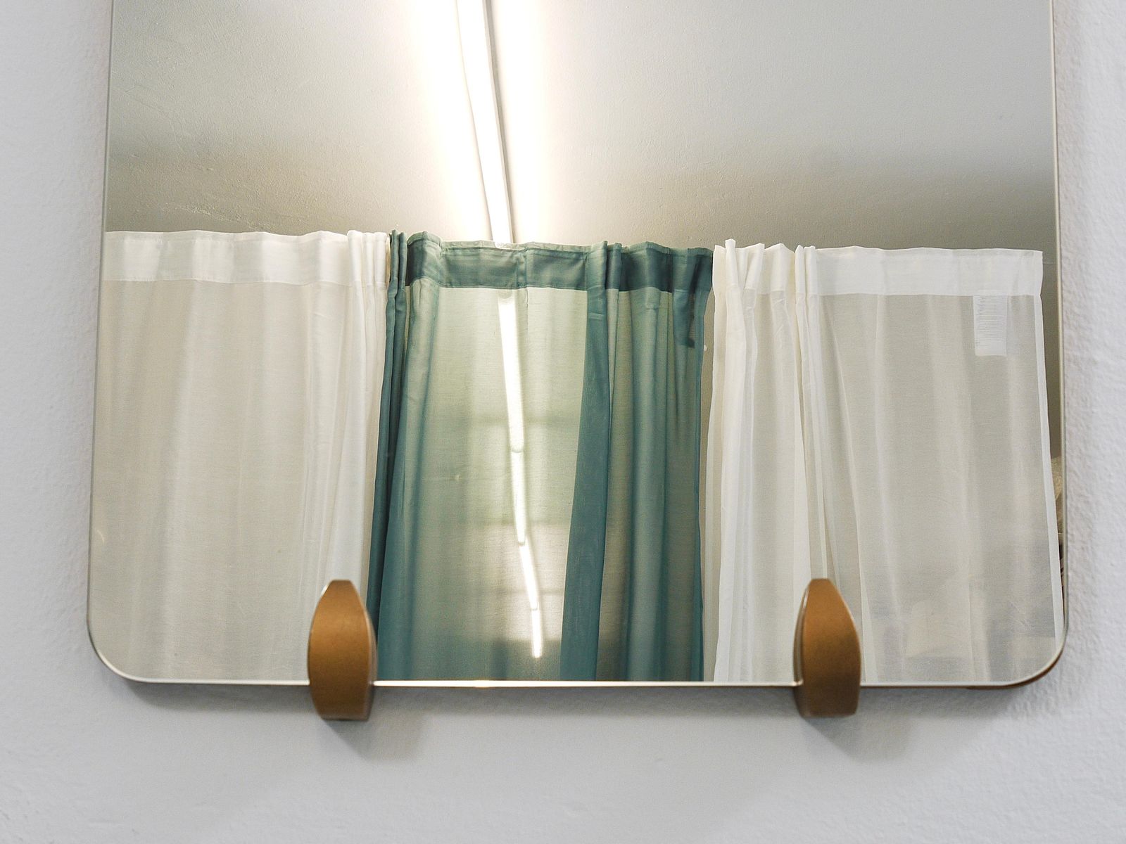 Large Trapezoidal Mid Century Full Length Wall Mirror, Vienna, Austria, 1950s photo vinterior