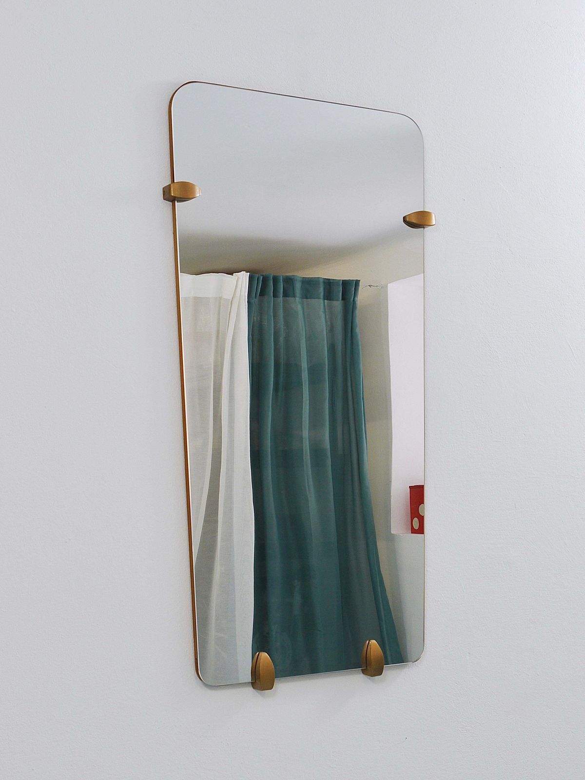 1343.0 Large Trapezoidal Mid Century Full Length Wall Mirror, Vienna, Austria, 1950s photo