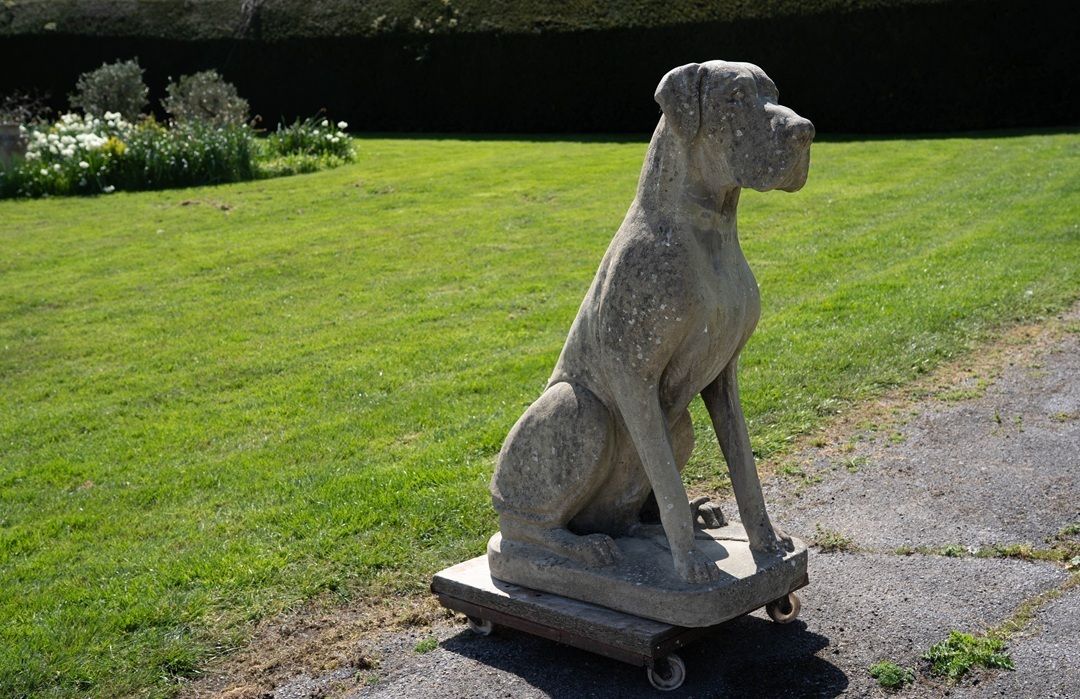 photo furniture Impressive Cast Stone Garden Great Dane Statue