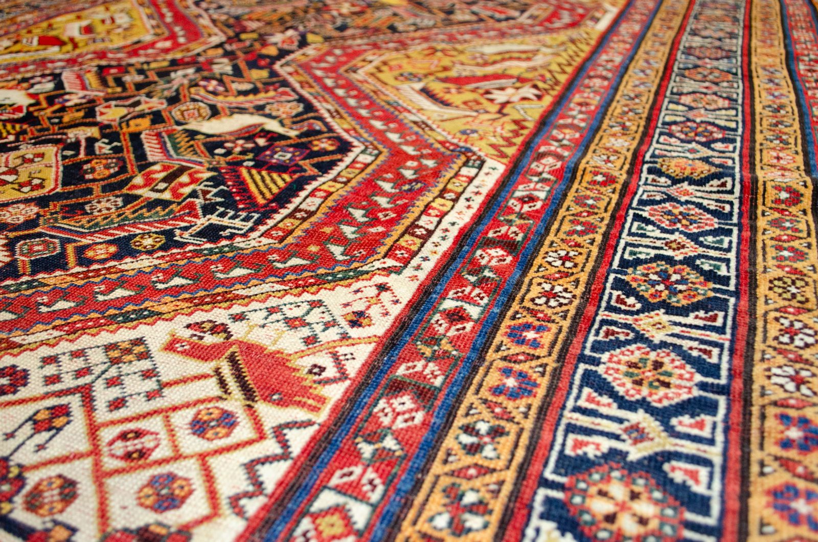 Antiek Khamseh tapijt 231x140cm photo furniture