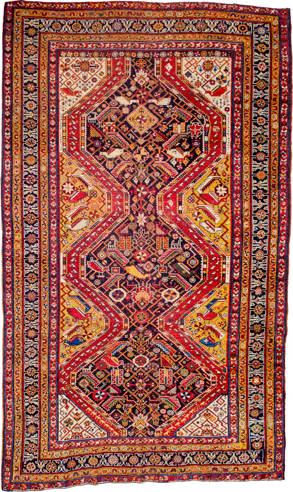 Antiek Khamseh tapijt 231x140cm