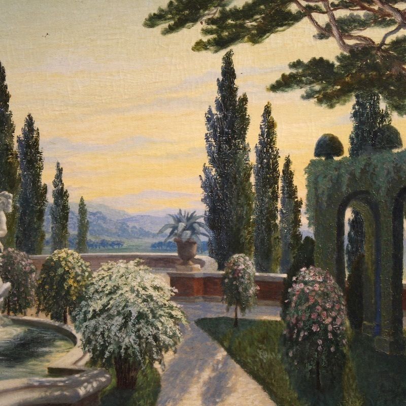 Peinture italienne de paysage, première moitié du XXe siècle photo for sale