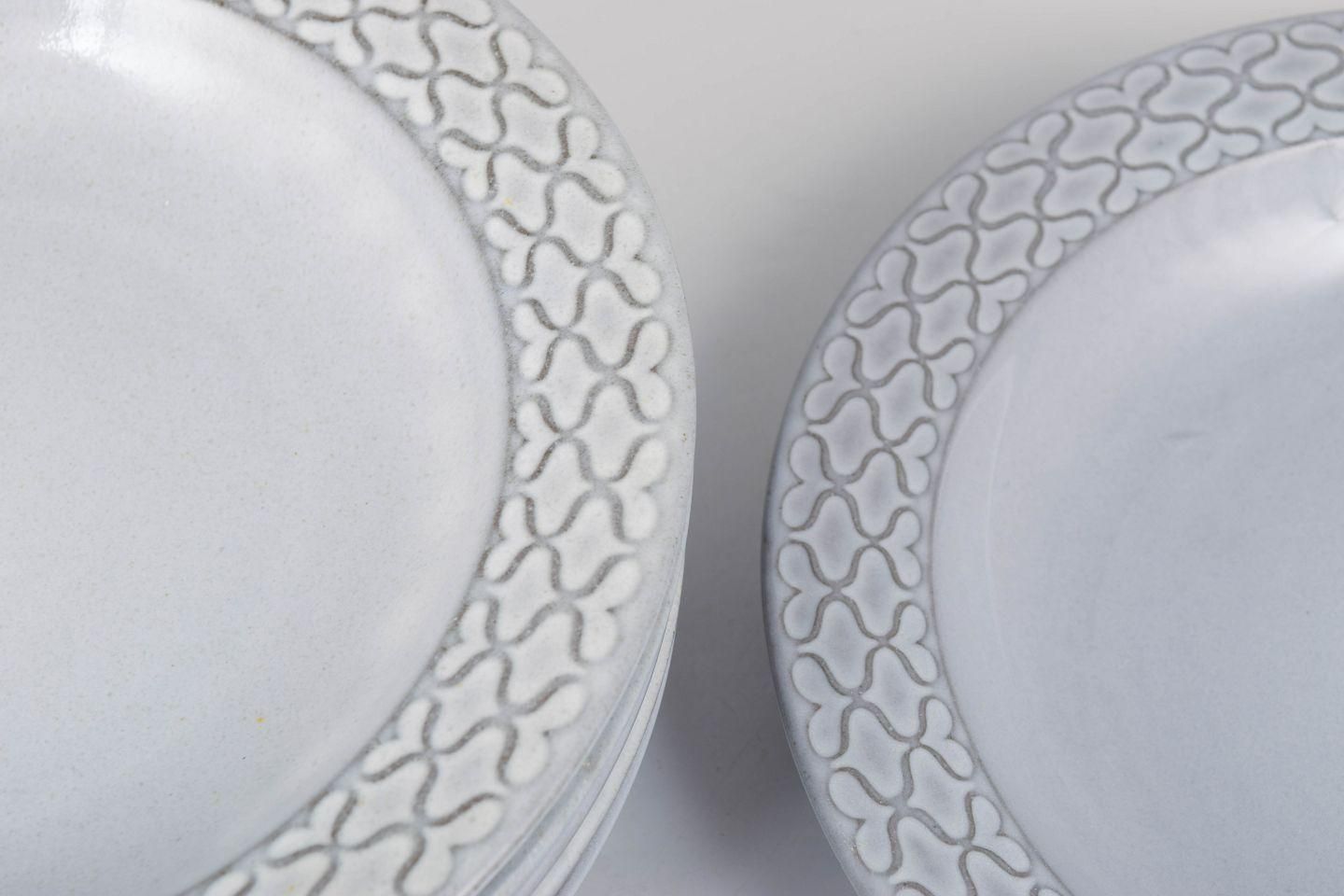 Lot de six assiettes creuses Jens Harald Quistgaard pour Kronjyden / Bing & Grøndahl photo for sale