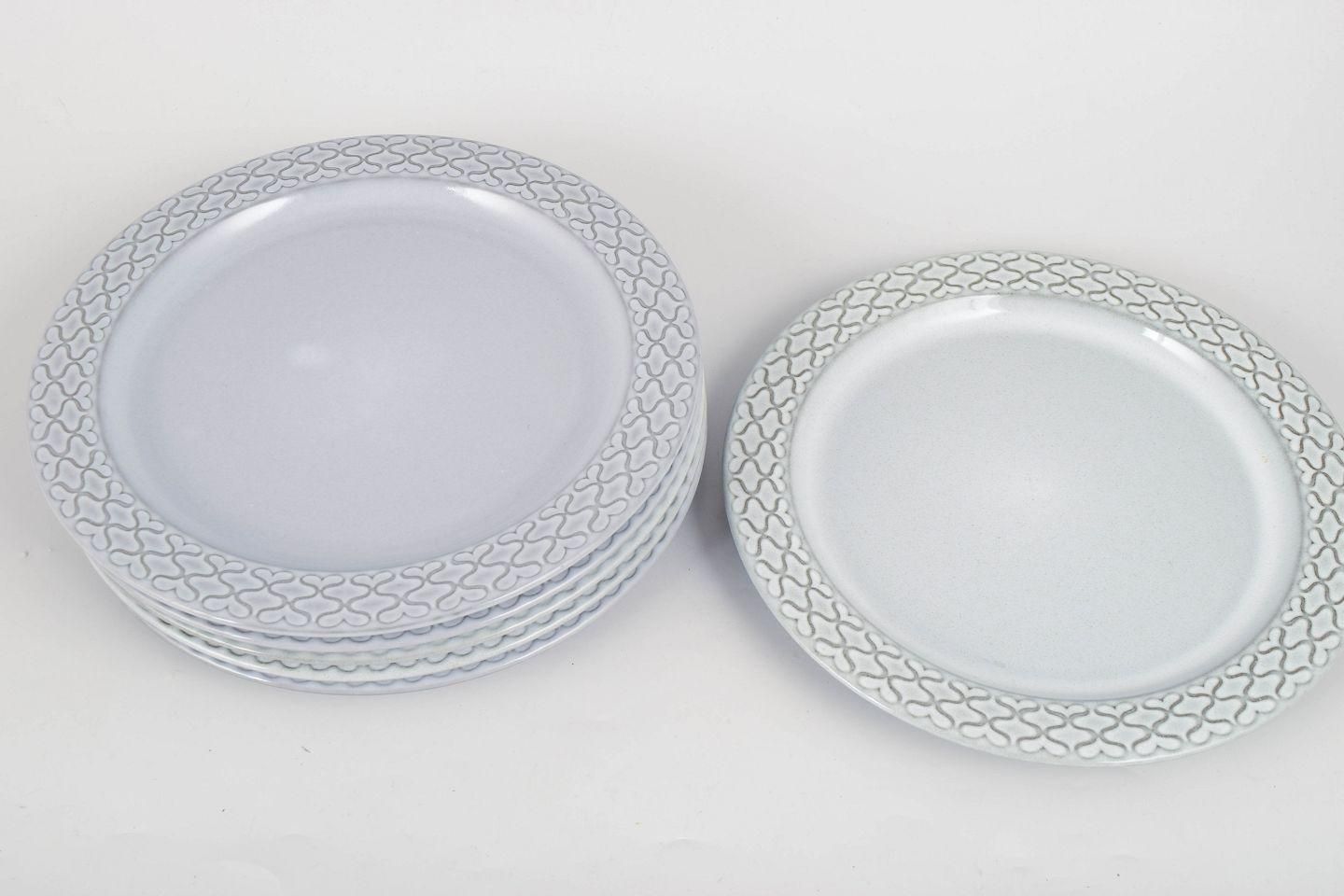 Jens Harald Quistgaard voor Kronjyden / Bing & Grøndahl. Set van zes dinerborden photo furniture