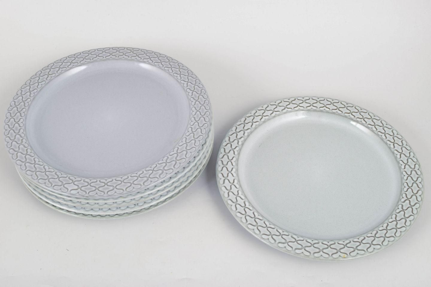 Service de six assiettes plates Jens Harald Quistgaard pour Kronjyden / Bing & Grøndahl photo furniture