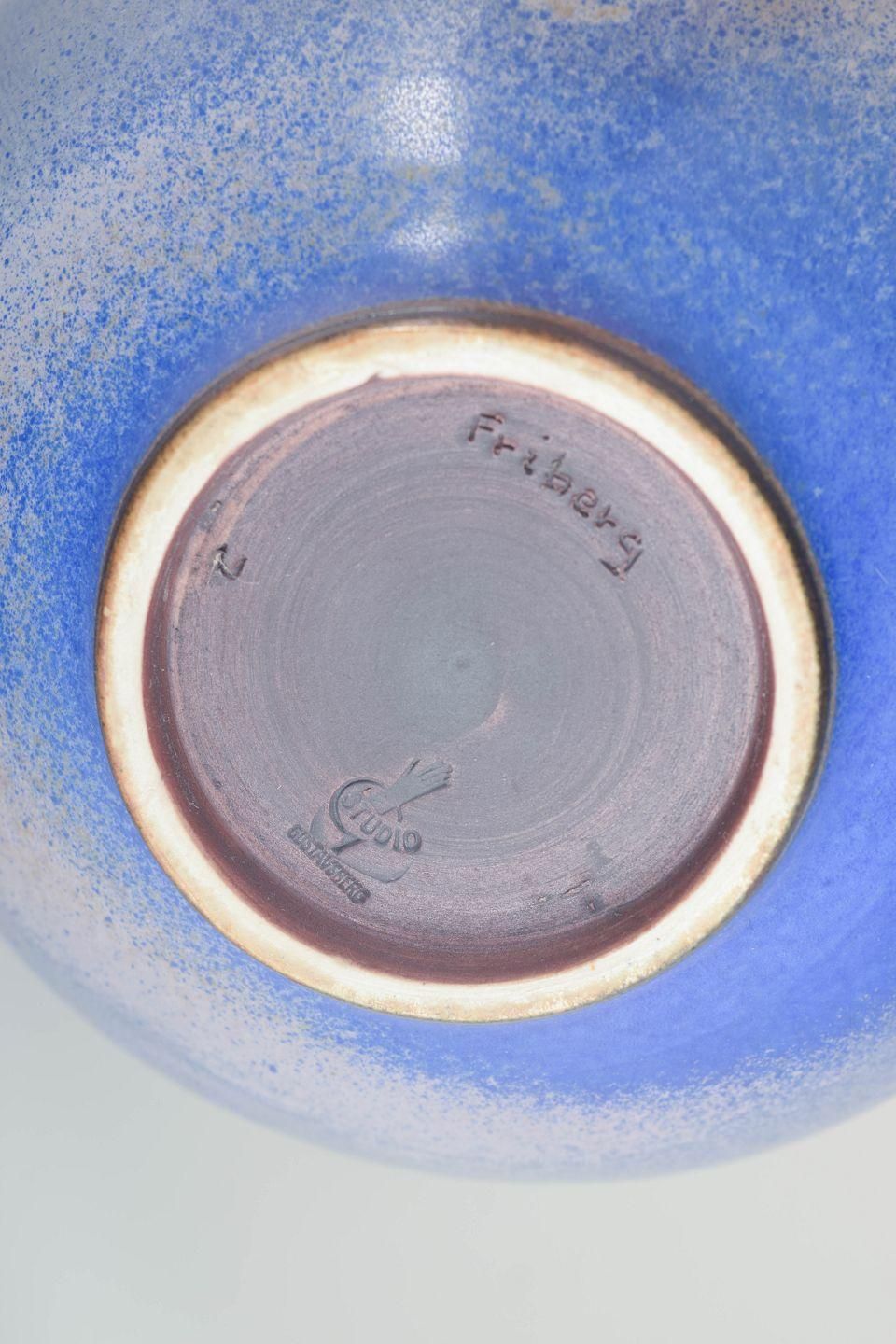 Berndt Friberg, Gustavsberg Studio. Rare Stoneware Teapot With Blue Glaze. 1951 photo 681.0