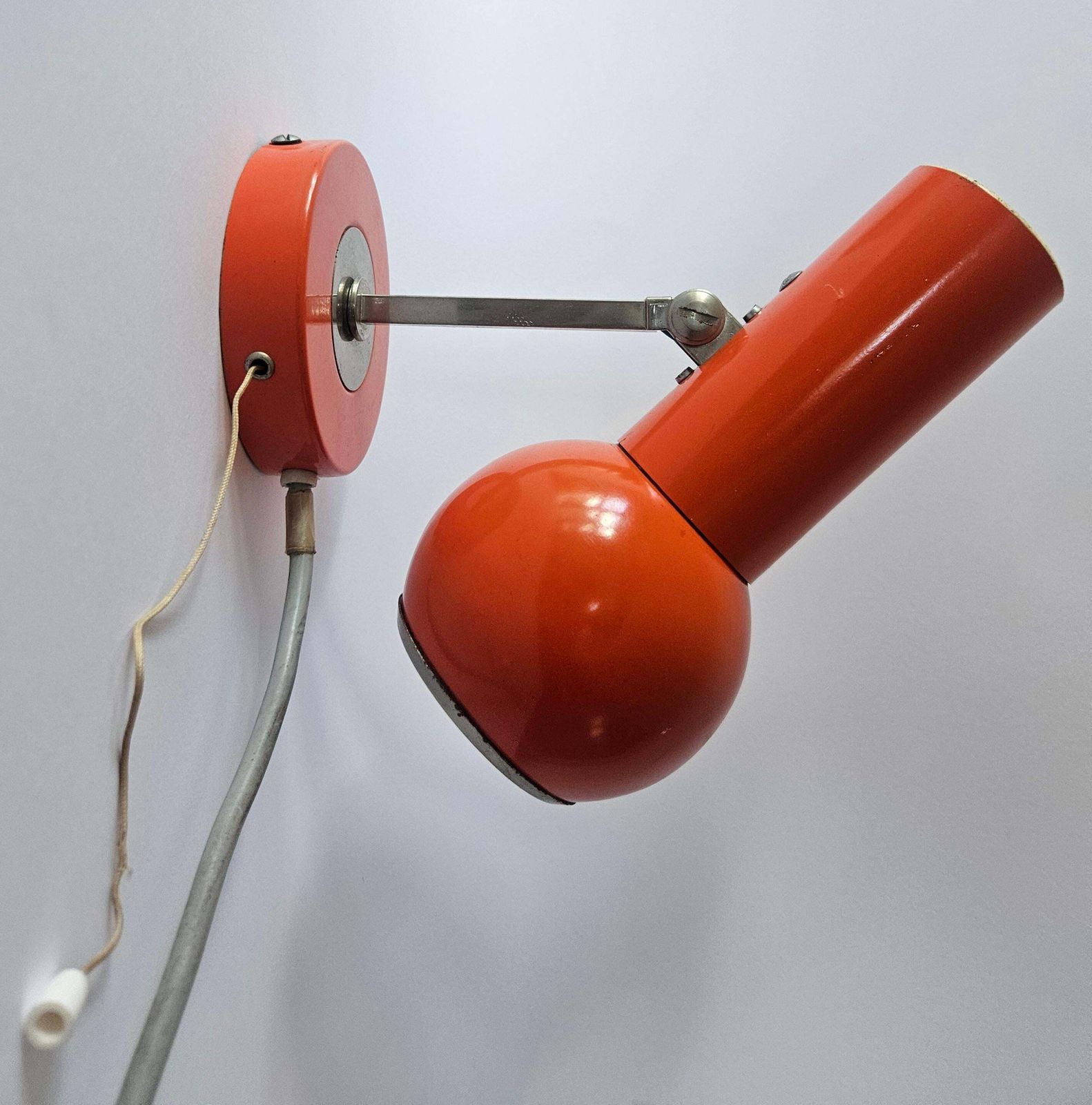 Lighting Very Rare Midcentury Wall Lamp, Space Age, Italy, 1970s photo