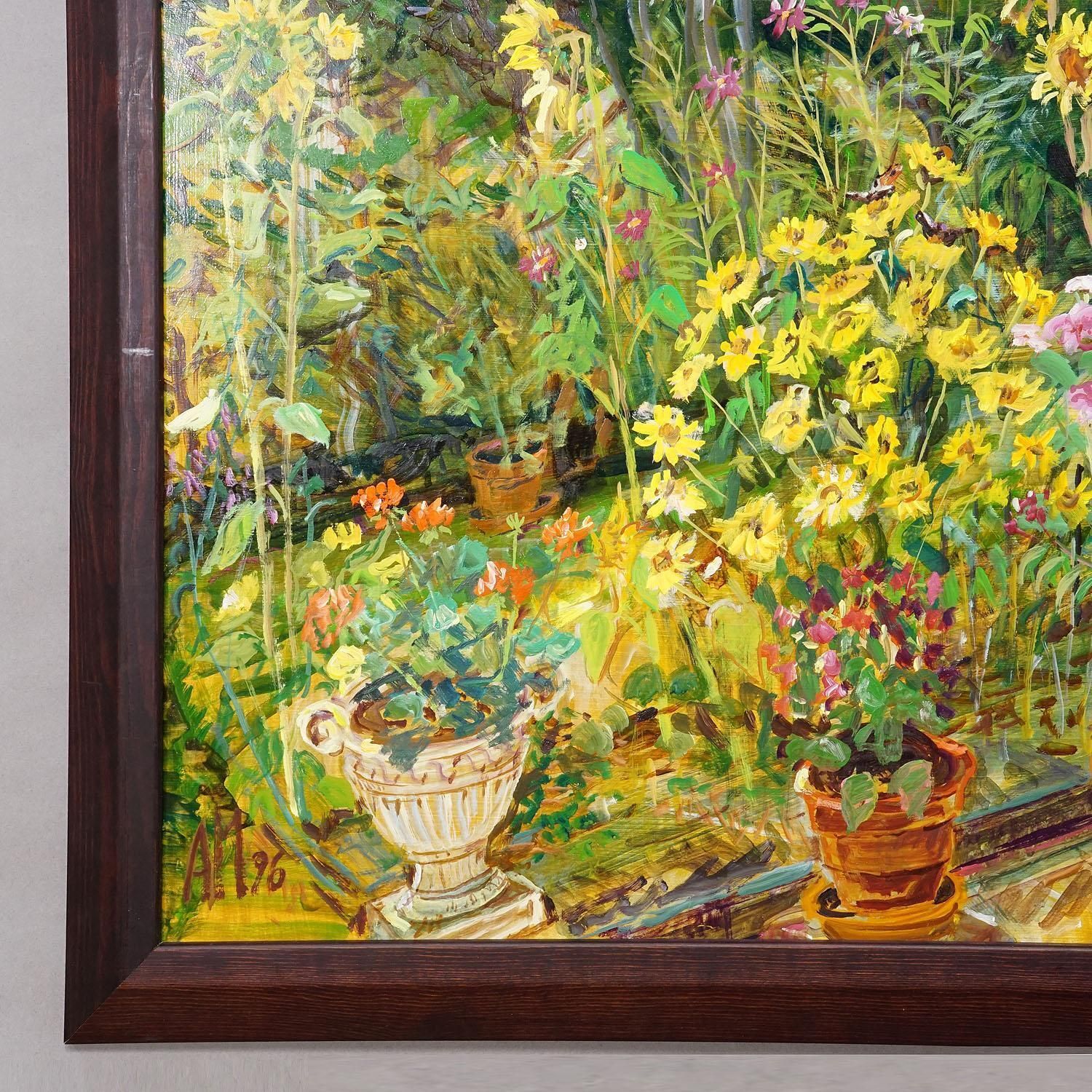 In The Neighbor's Garden, 1996 – Olieverfschilderij van Alexander Michael photo 514.0