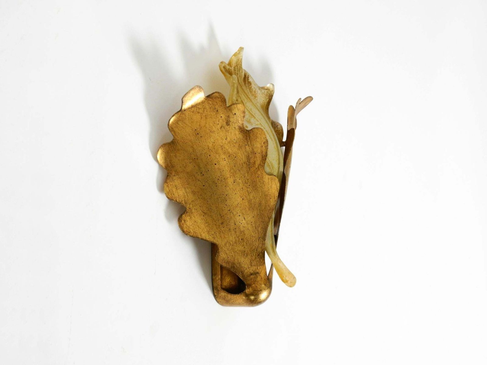 Beautiful, Rare Gold Plated Glass And Metal Wall Lamp By Banci Firenze, Italy photo 1091.0