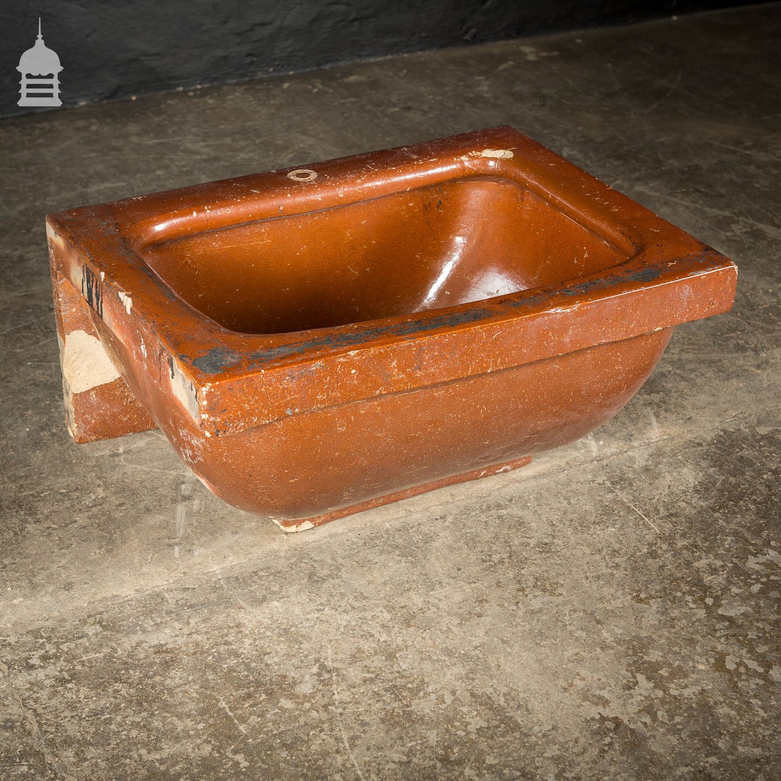 Large Victorian Salt Glaze Orange Peel Ceramic Trough Sink By Oats & Green Ltd Halifax photo furniture