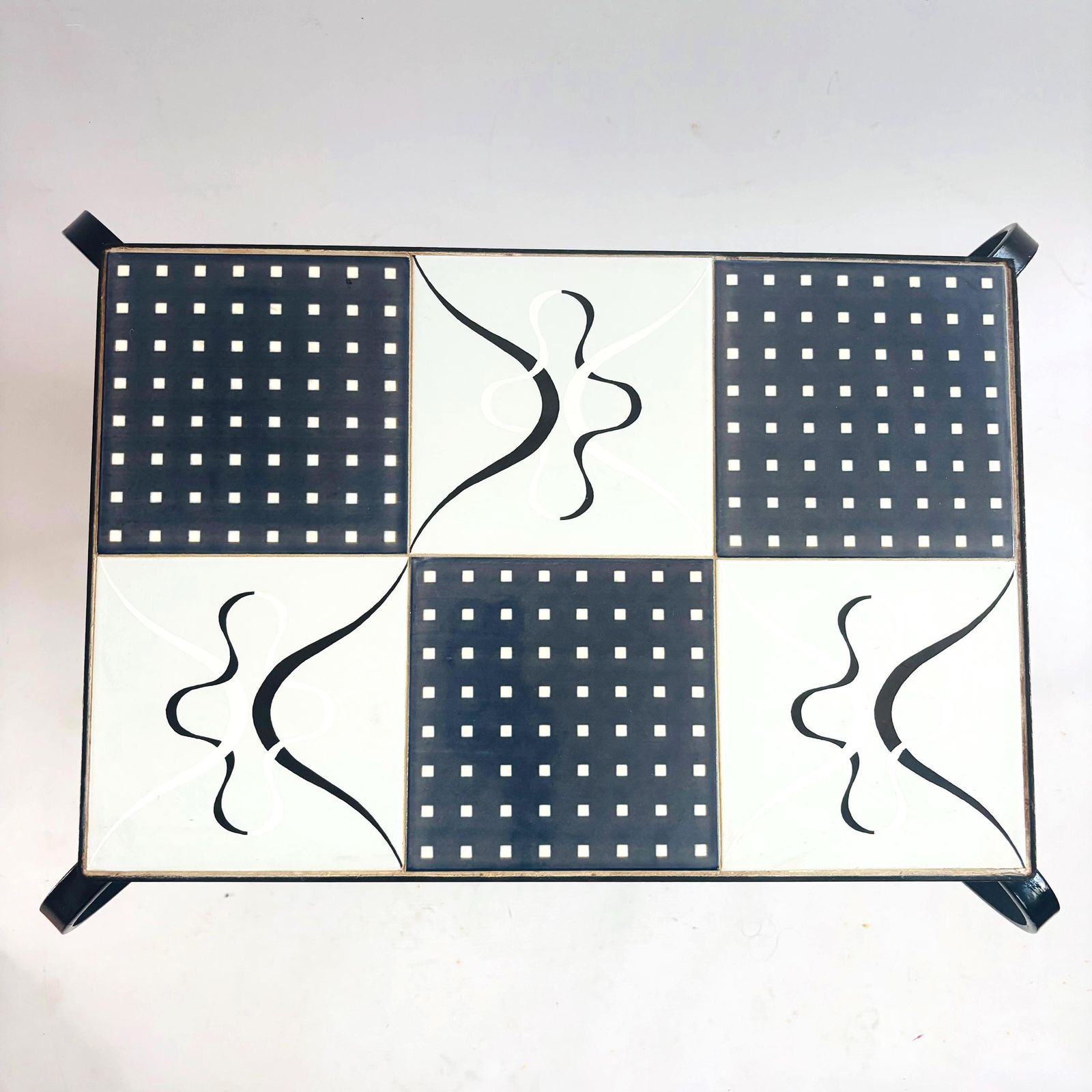 Rare Mid Century Modern Ceramic Tile Coffee Table In The Style Of Juliette Belarti, 1960s photo Furniture