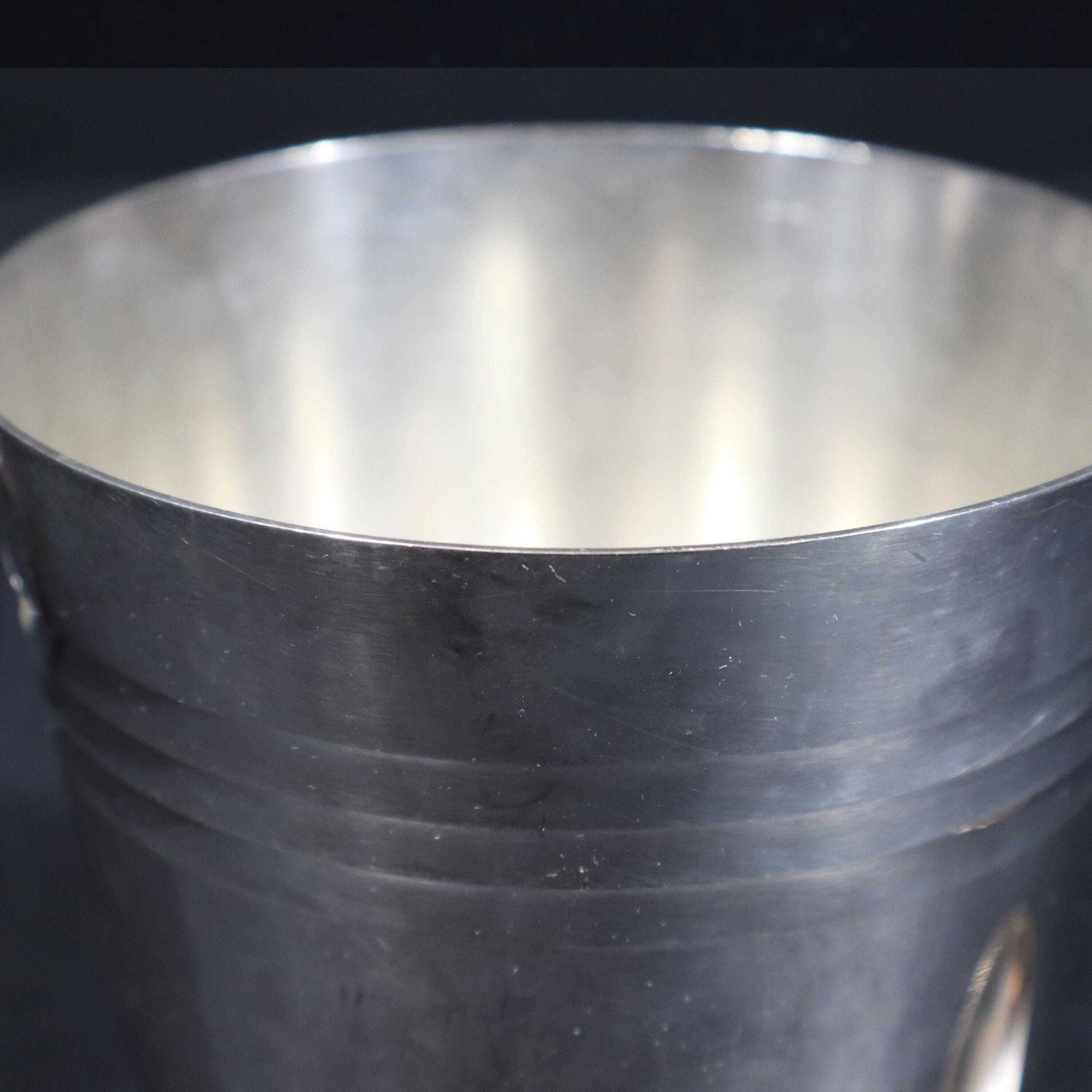 photo vinterior Antique French Silver Plate Ice Bucket With Spoon, Silversmith Le Jean & Froidure