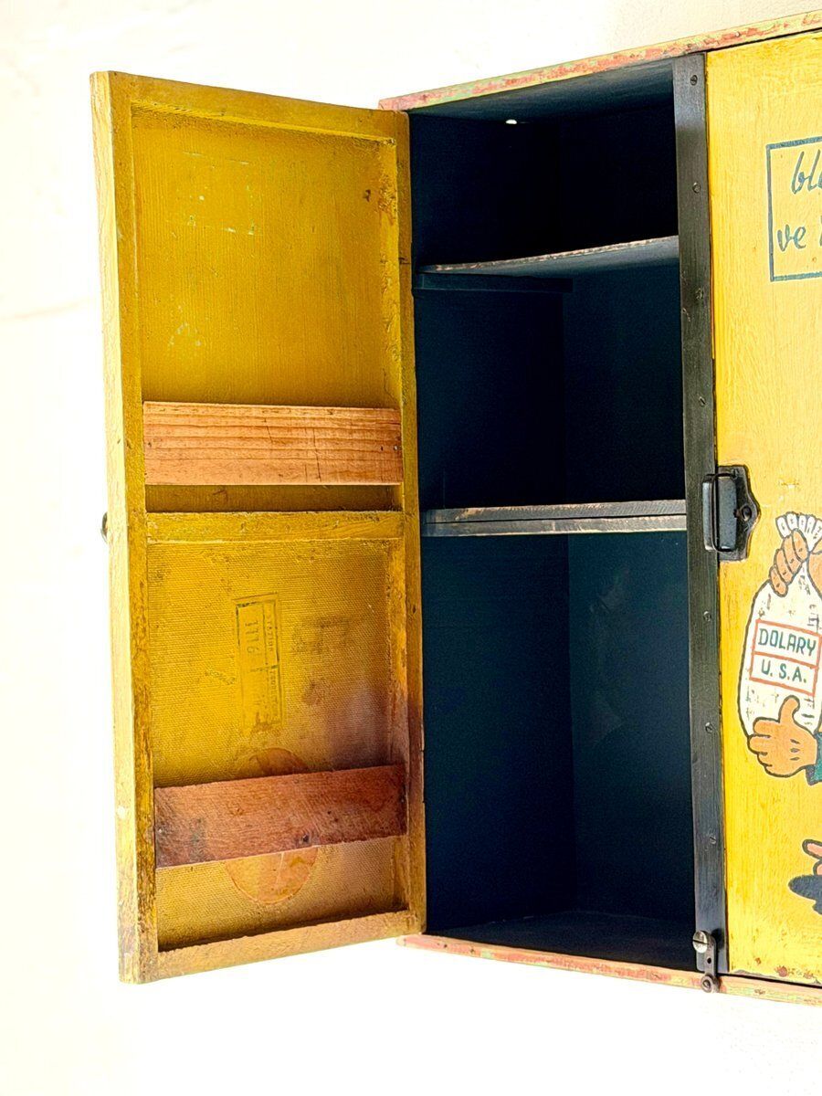 Mid Century Hand Painted Cabinet, Former Czechoslovakia, 1970s photo buy