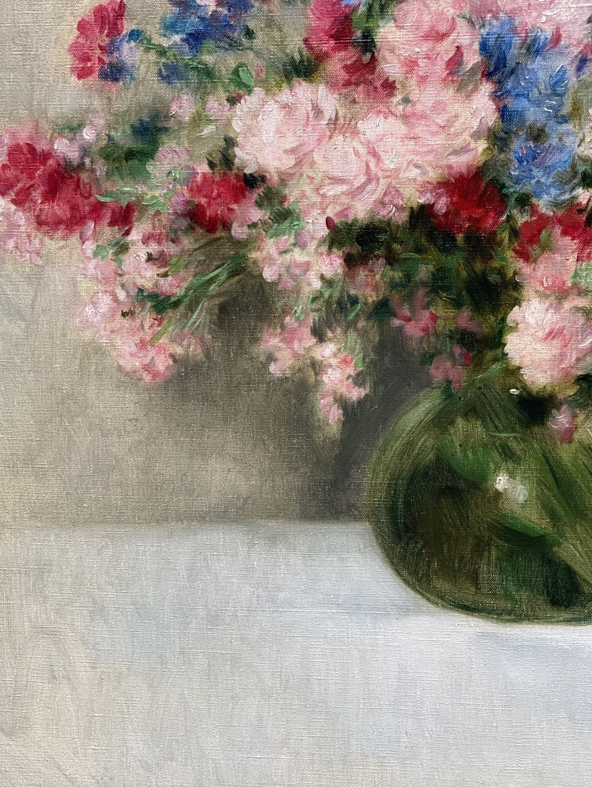 photo for sale 'Bouquet Of Flowers In A Green Vase' By Victor Abeloos (1881 – 1965)