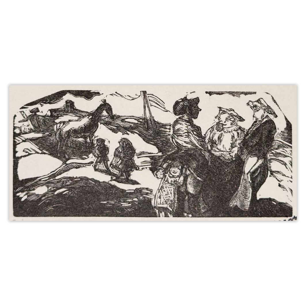 Jules Pascin Woodcut La Zone 1960 photo for sale