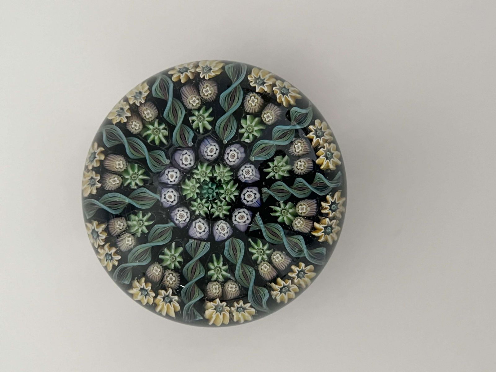 Millefiori Glass Paperweight By Perthshire, Crieff Scotland, Circa 1970's photo 230.0