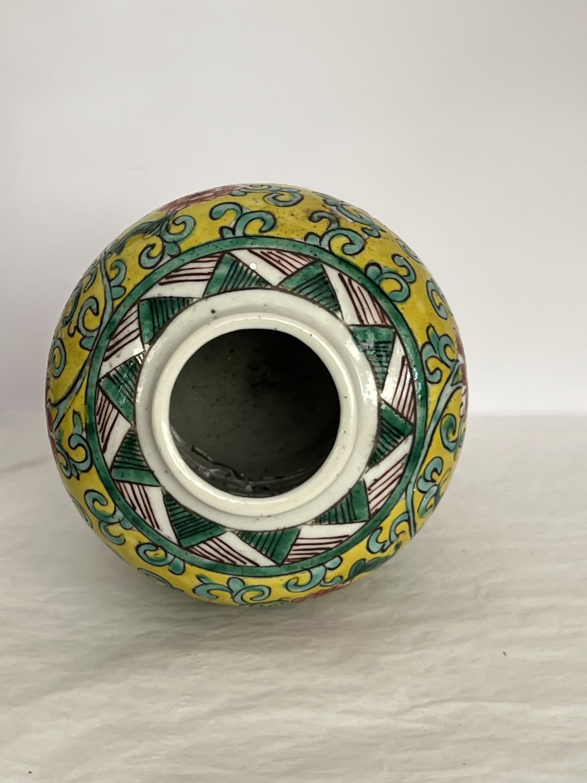 Chinese Famille Verte Style Porcelain Ginger Jar, 1970's photo for sale