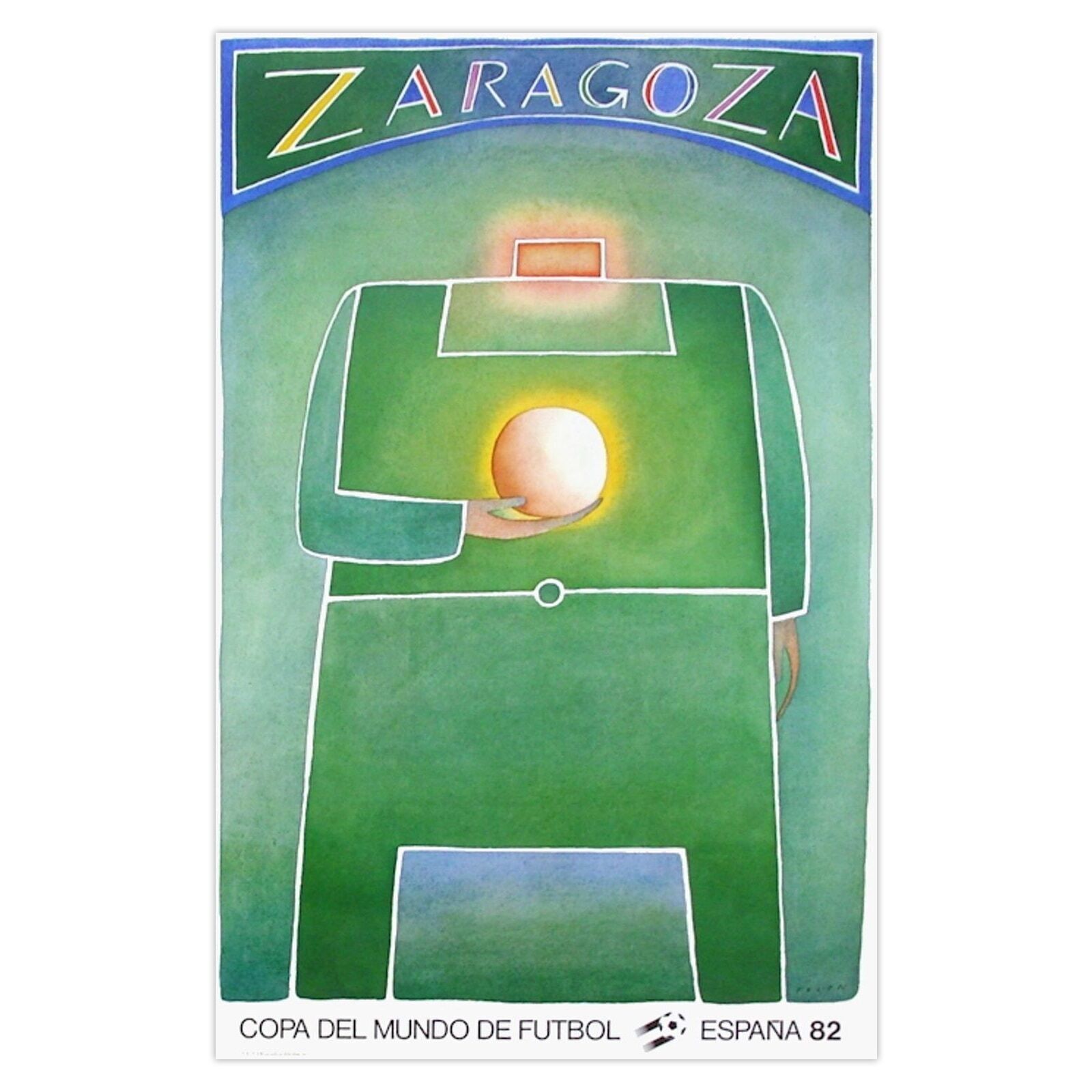 Jean Michel Folon Poster Copa Del Mundo De Futbol 82
