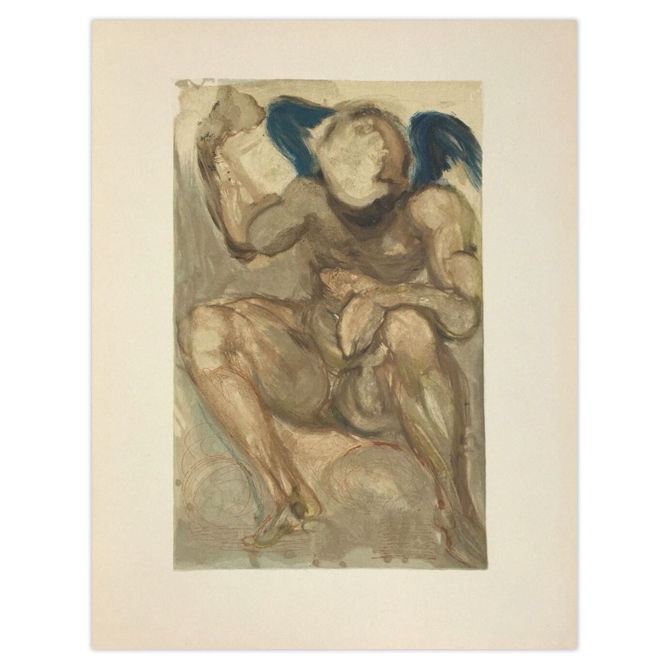 Salvador Dali Houtsnede Divine Comédie Purgatoire 15   L'envie 1960