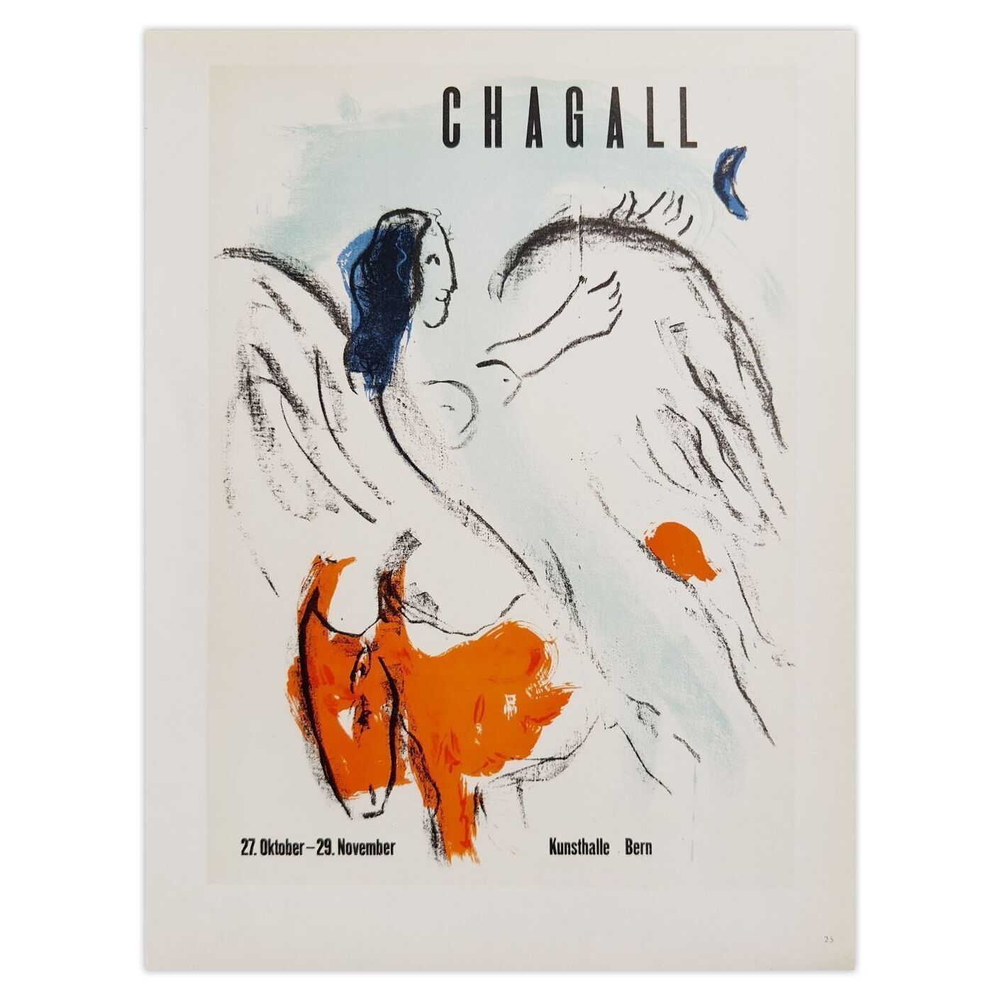 Marc Chagall Poster Af 1957 Kunsthalle Berne 1959