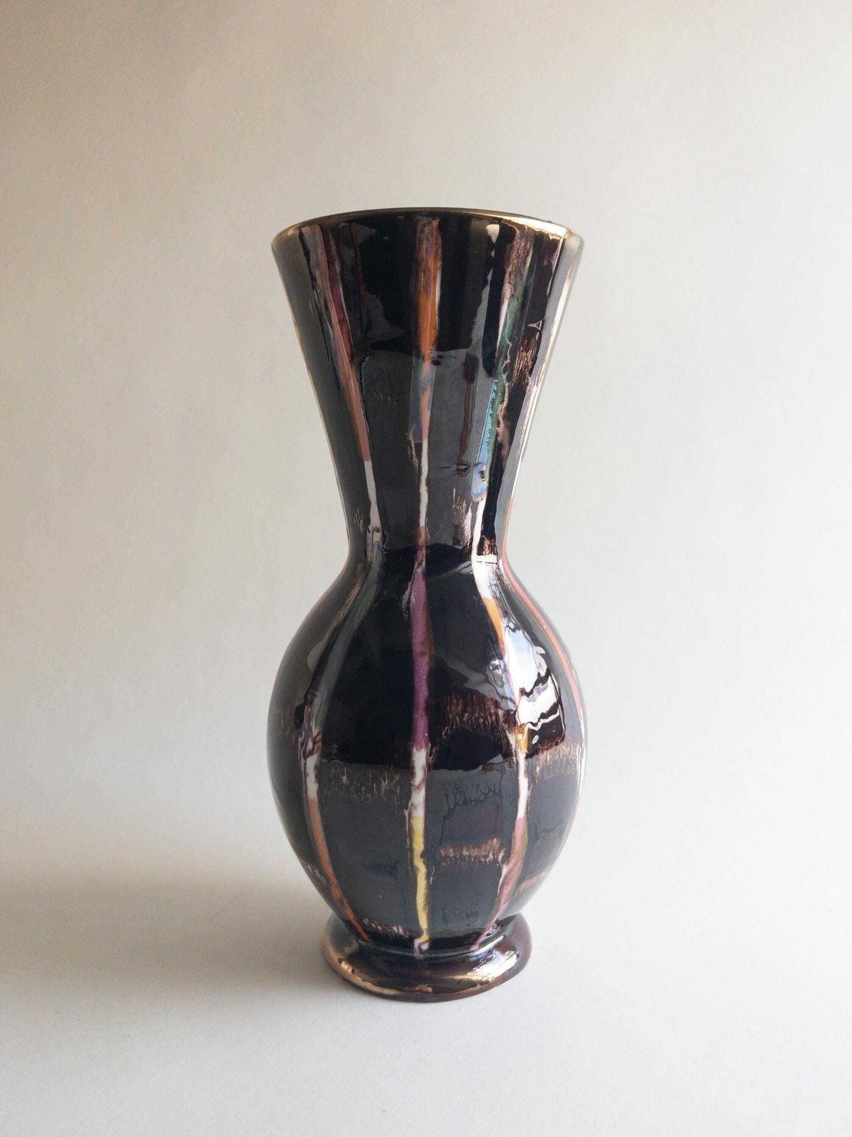 Jasba Keramik vaas, mid-century West-Duits aardewerk, Bamberg decor photo Woonaccessoires
