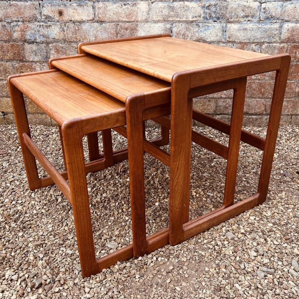 Arne Hovmand Olsen For Mogens Kold Danish Teak Nest Of Three Tables, Denmark, C.1965 photo Furniture