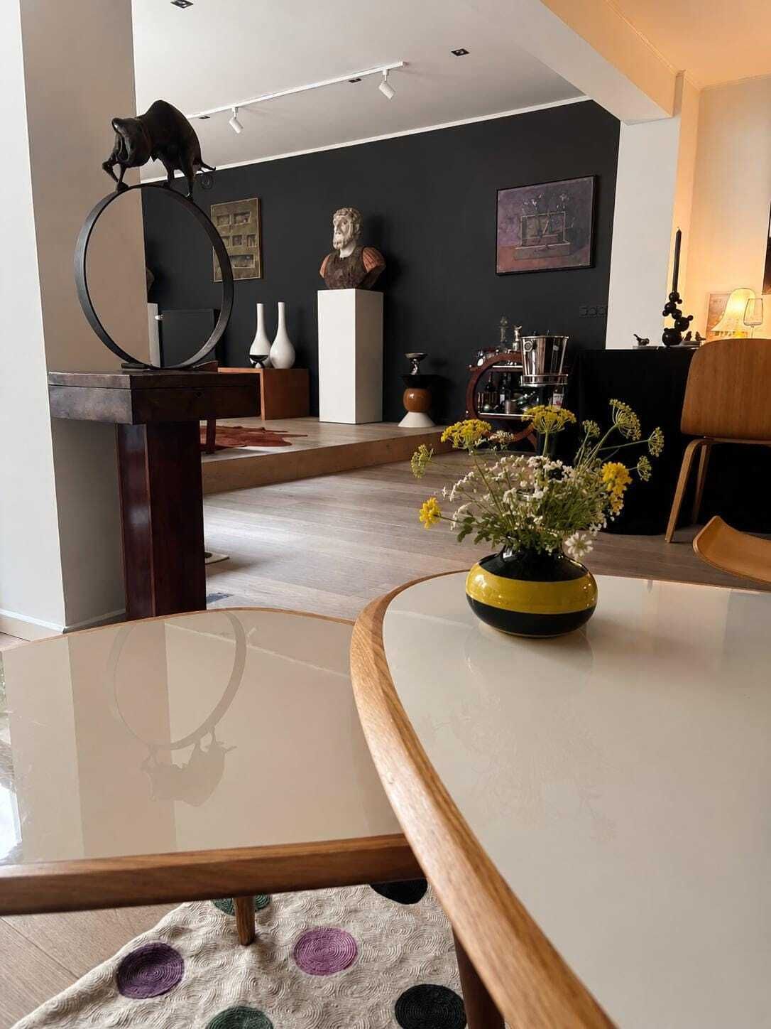 Matz Borgström Sagaform Vase, 1990s Swedish Ceramic Vase, Black And Yellow Scandi Design, Modernist Statement Piece photo for sale