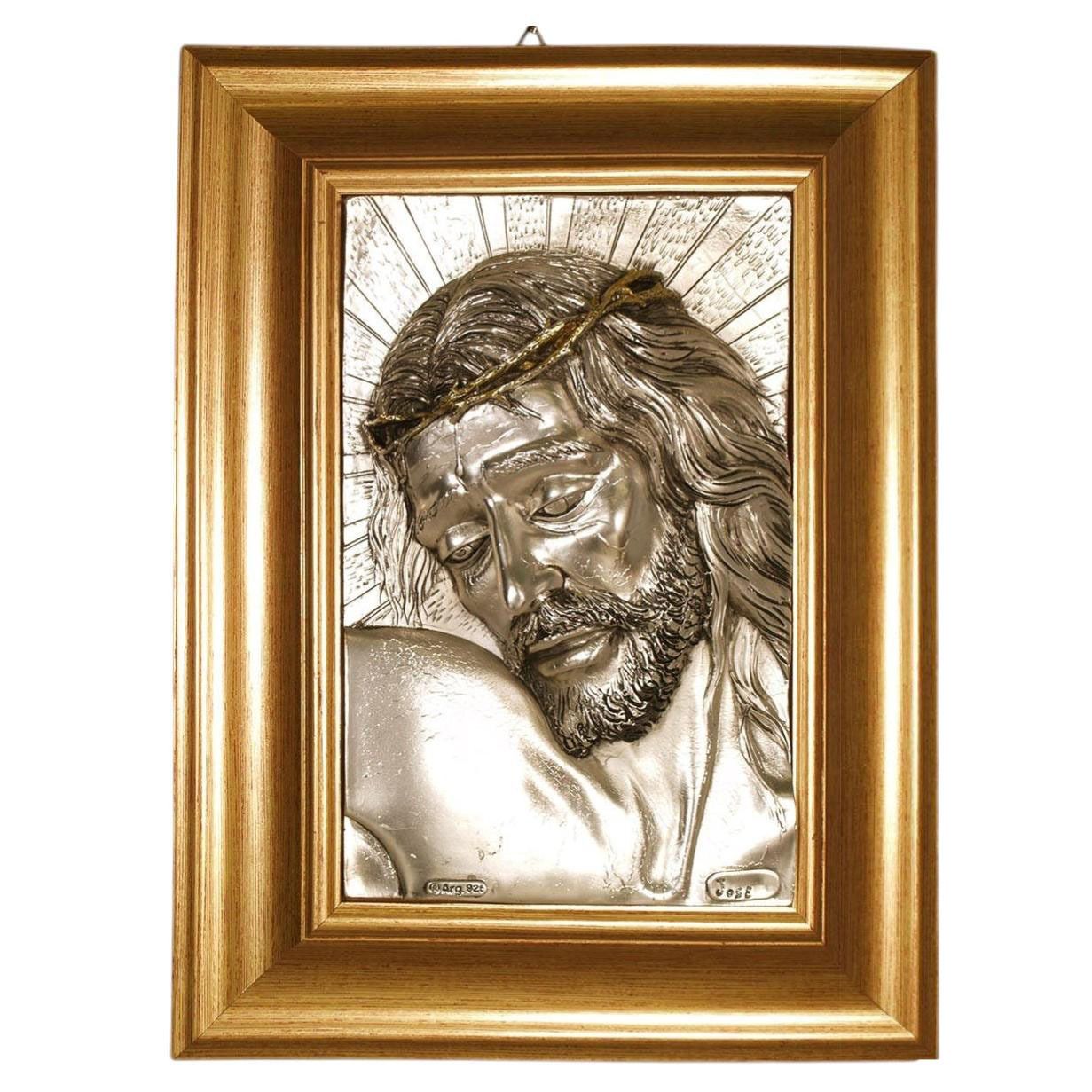Set Of Three Italian 1970s Florentine 925 Silver Plated Religious Bas Reliefs photo 3500.0
