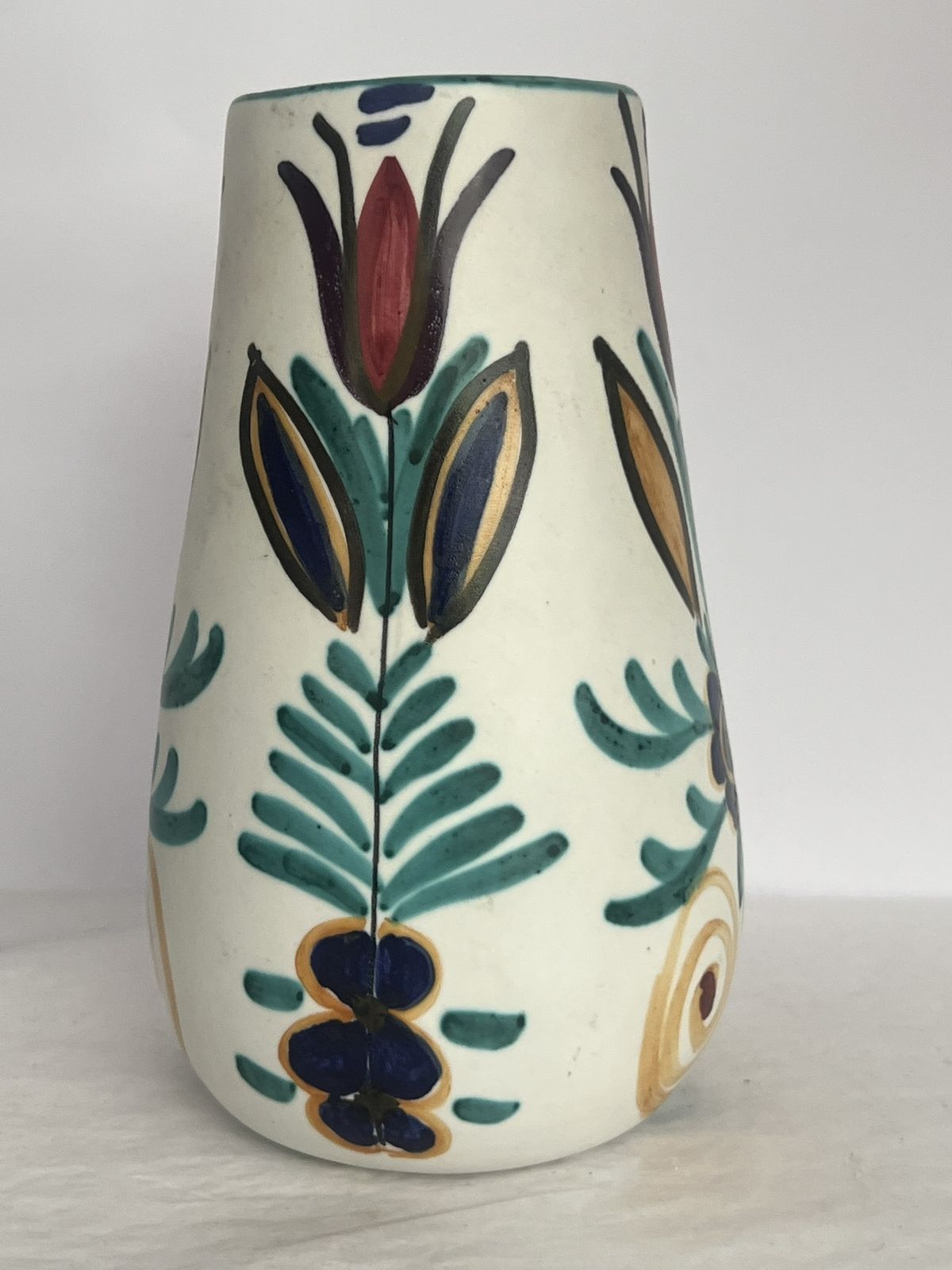Greek Hand Painted Art Pottery Vase Greece, Circa 1960 photo furniture