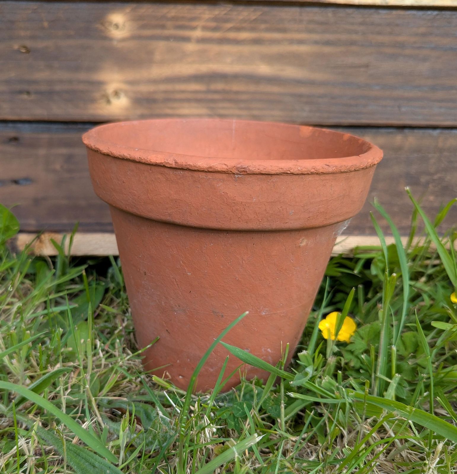Décoration de jardin Pots de fleurs vintage en terre cuite naturelle, lot de 3 photo