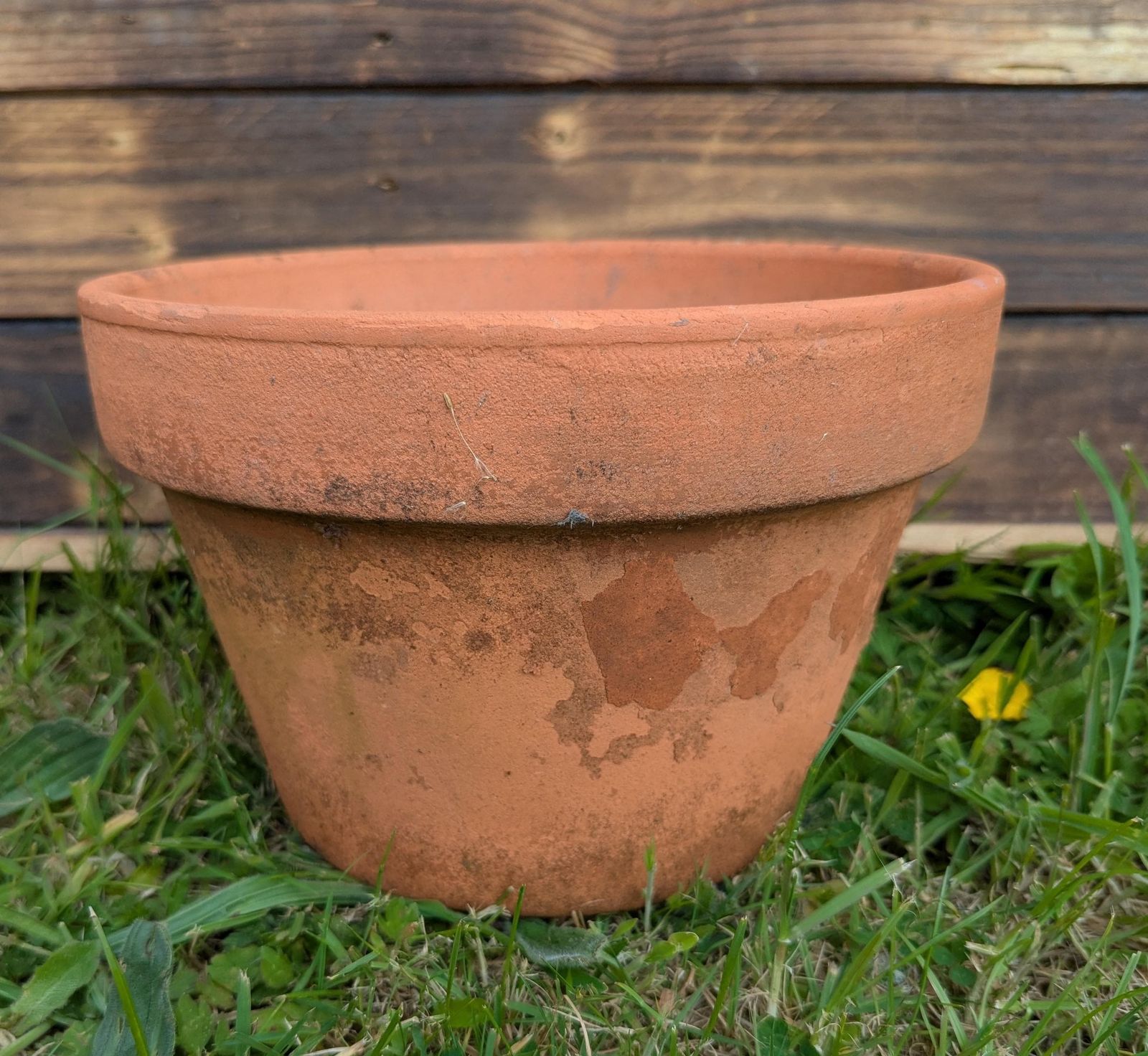 Vintage terracotta bloempotten, plantenpotten, natuurlijke klei, set van 3 photo buy
