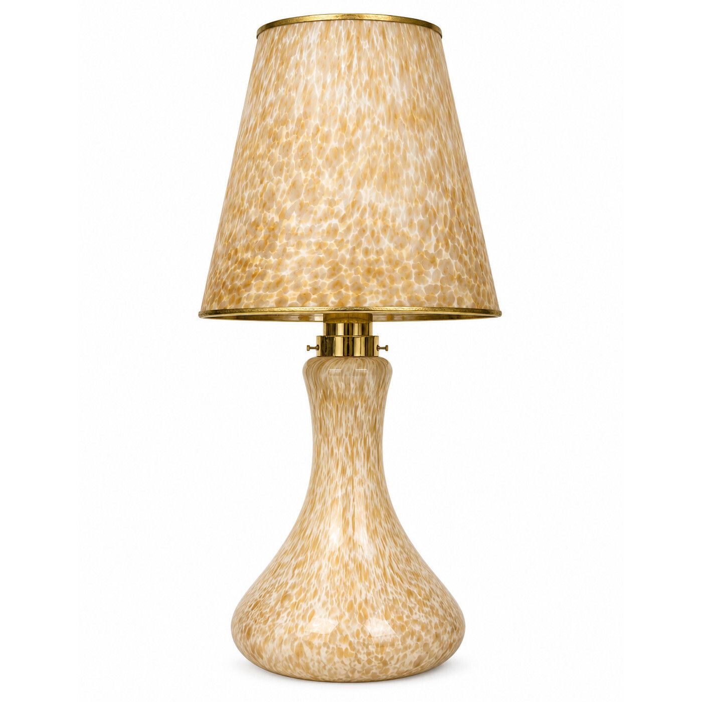 Large Murano Pulegoso Glass Table Lamp