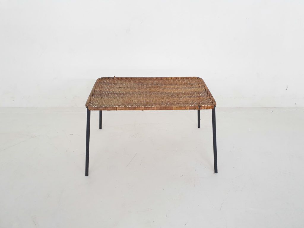Rattan salontafel toegeschreven aan Carl Aubock, Oostenrijk ca. jaren 1960 photo furniture