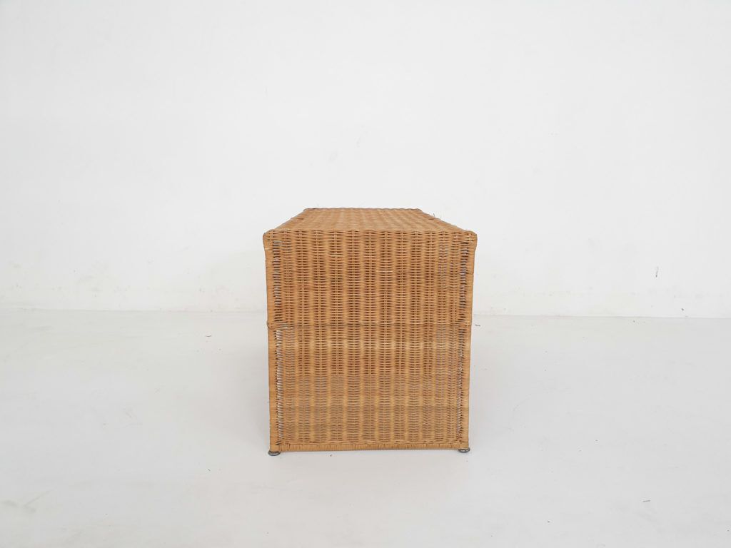Mid Century Wicker Sideboard, France 1960's photo vinterior