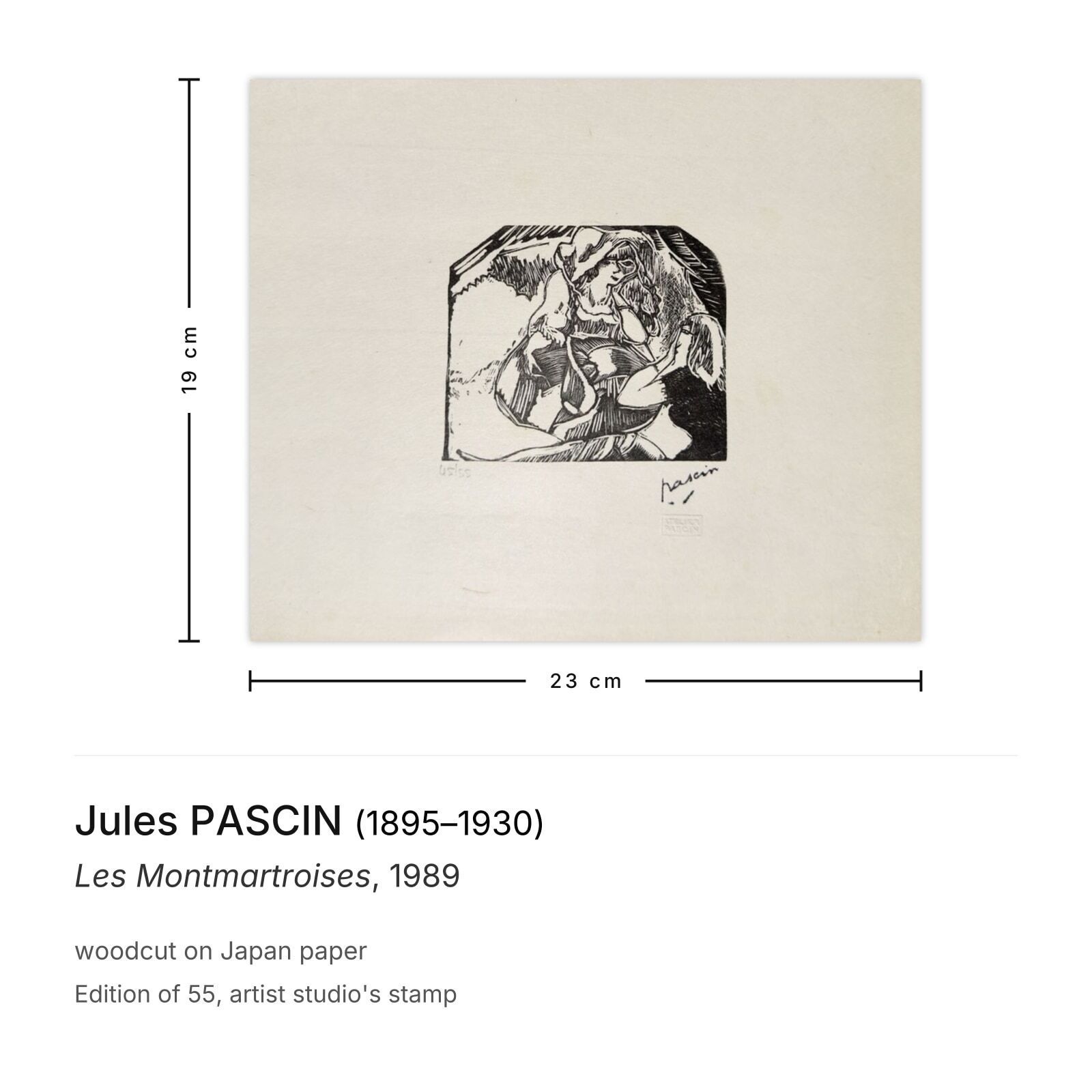 Jules Pascin houtsnede Les Montmartroises 1989 photo furniture