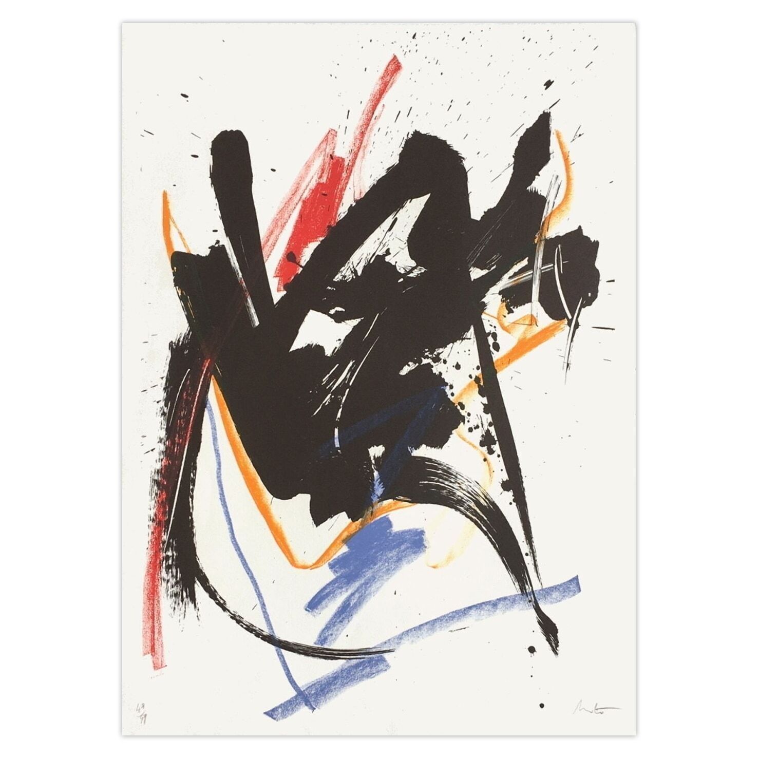Jean Miotte Signed Lithograph Composition Abstraite V 1985