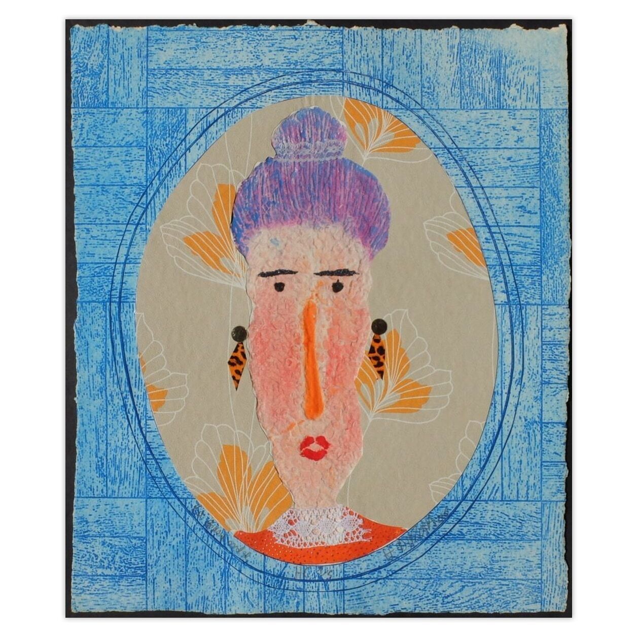 Hervé Di Rosa Gesigneerde Carborundum Ets Famille : La Grand Mère 2006