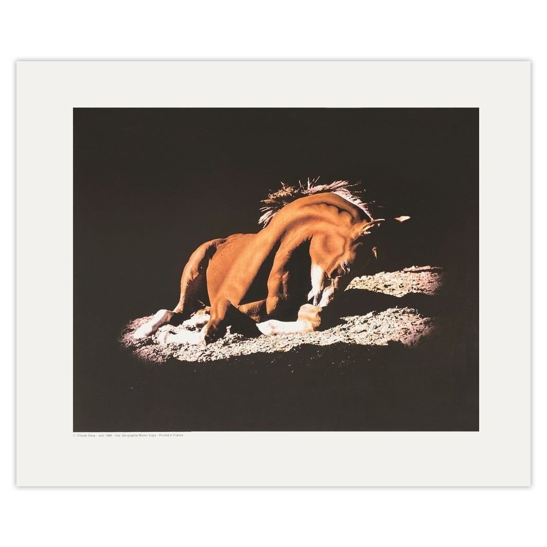 Claude Doux Zeefdruk Cheval Couché 1986