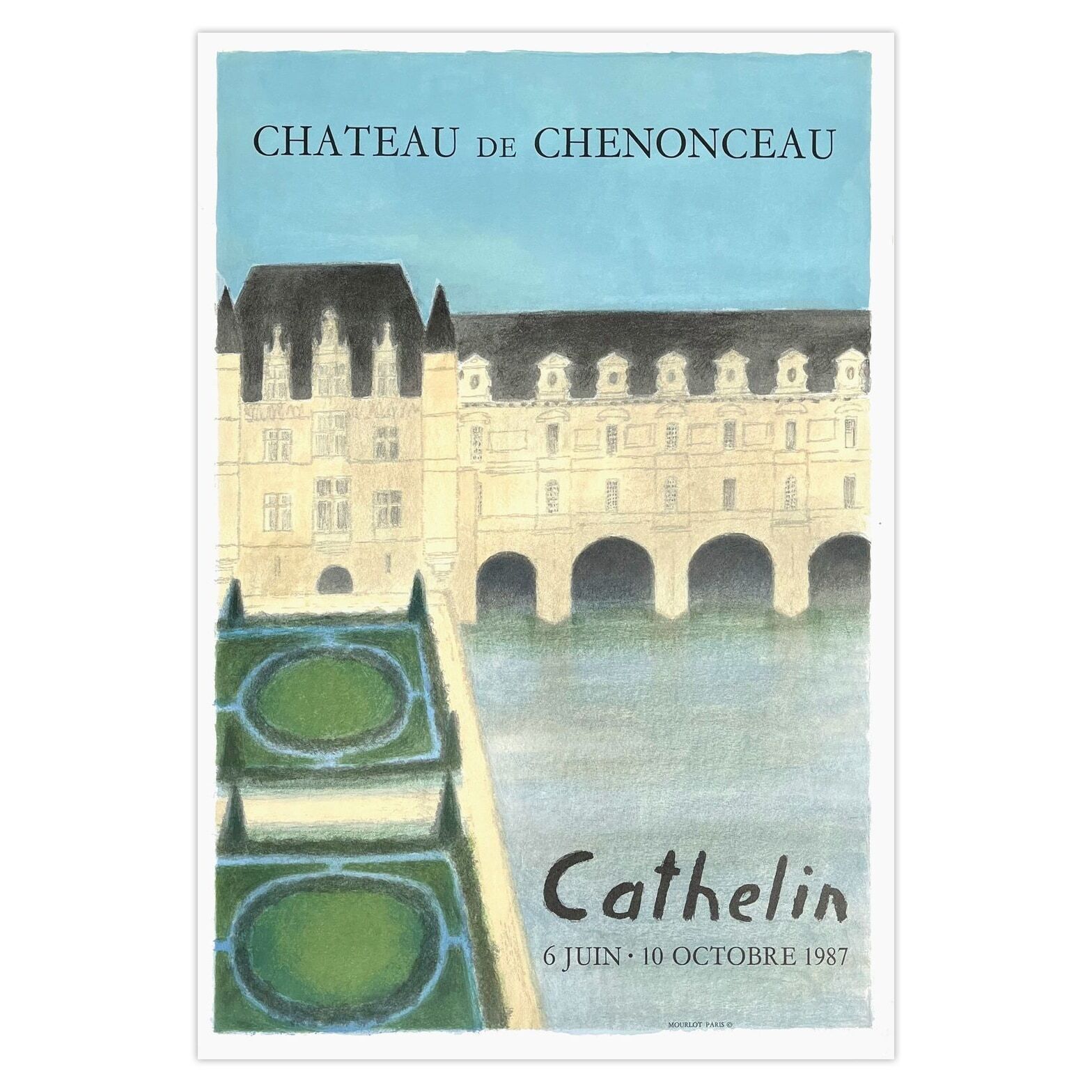 Bernard Cathelin Poster Expo 87 Château De Chenonceau