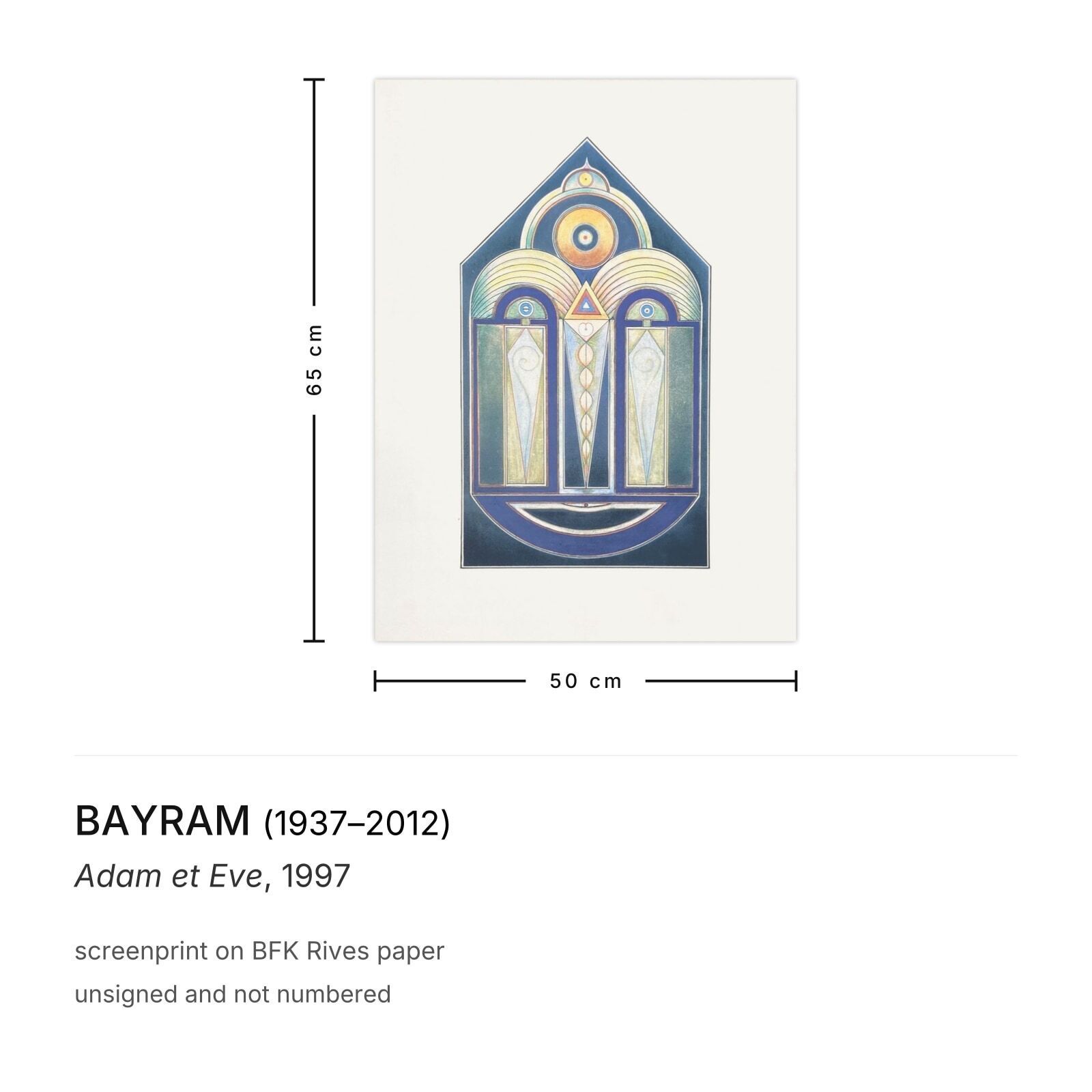 Bayram Screenprint Adam Et Eve 1997 photo furniture