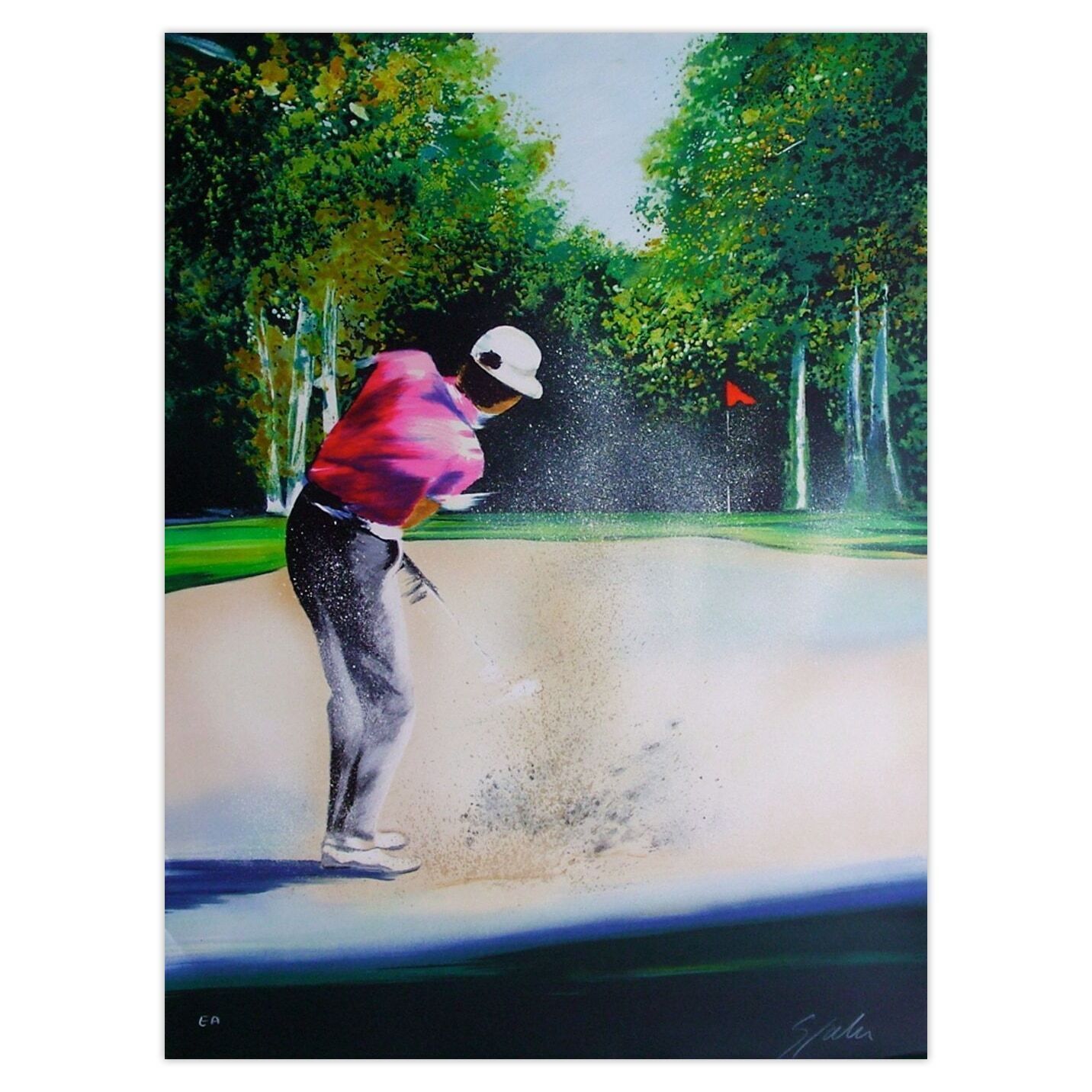 Victor Spahn Signed Lithograph Swing 1995