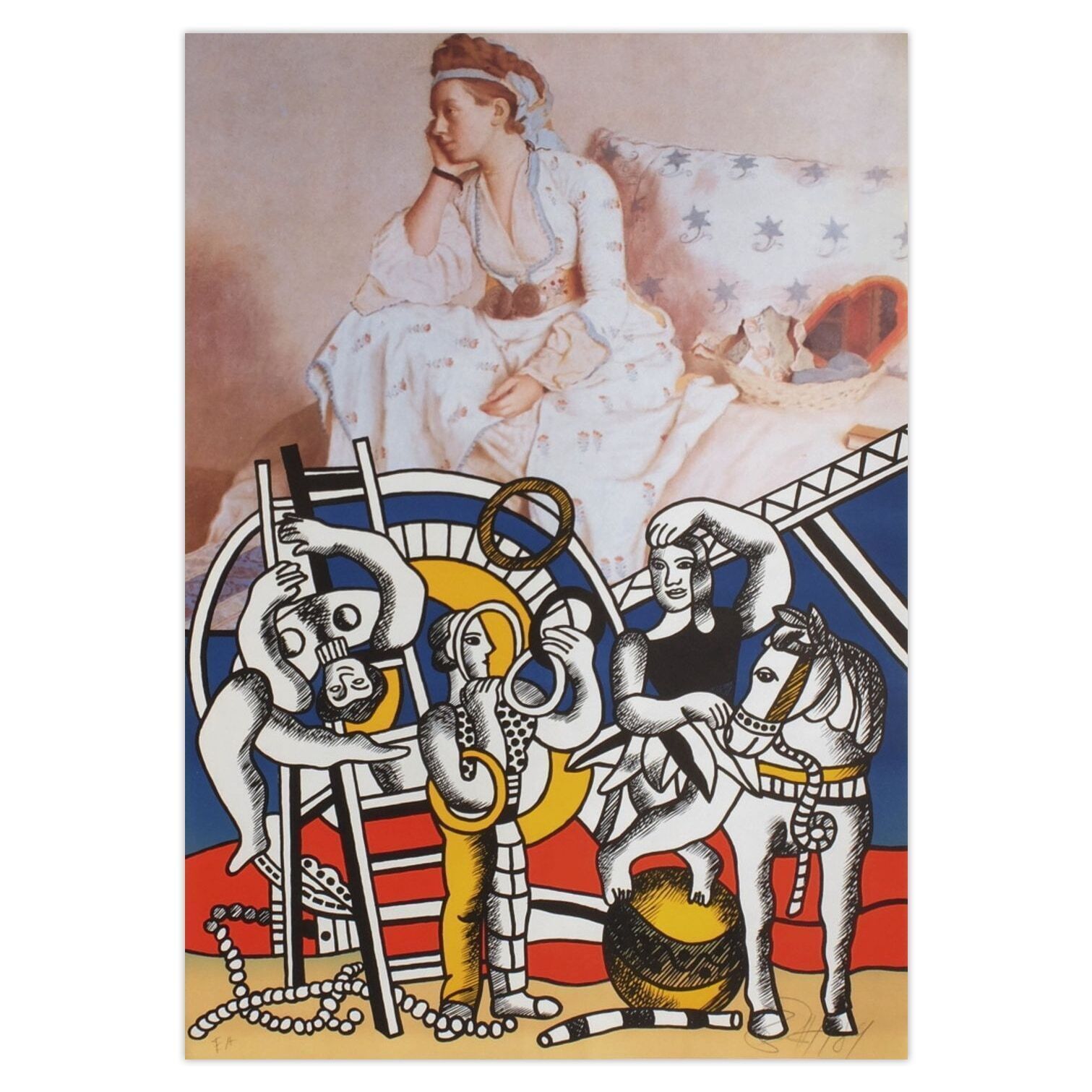 Gudmundur Erro Gesigneerde Lithografie Symbiose 1984