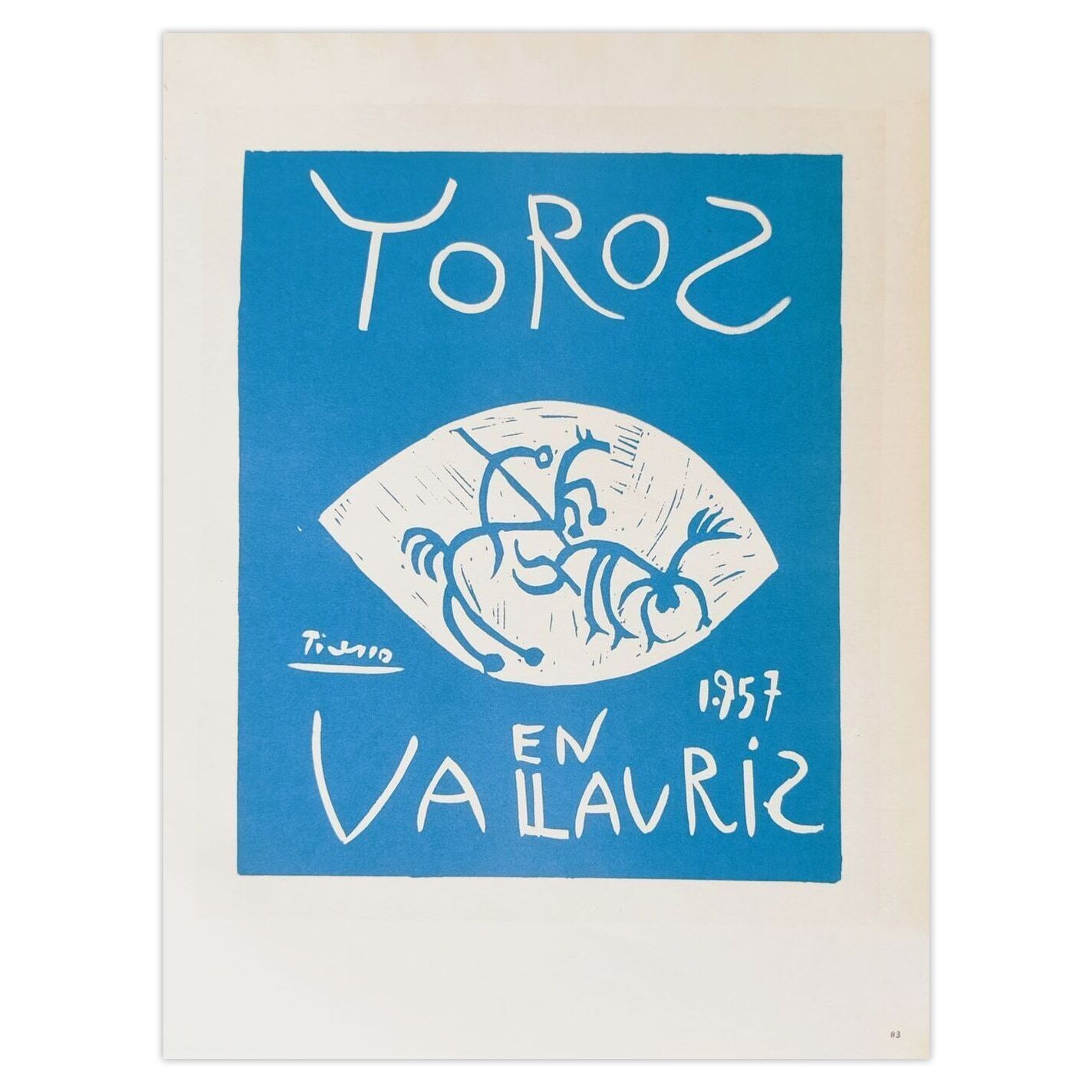 Pablo Picasso Poster Af 1957 Toros En Vallauris 1959