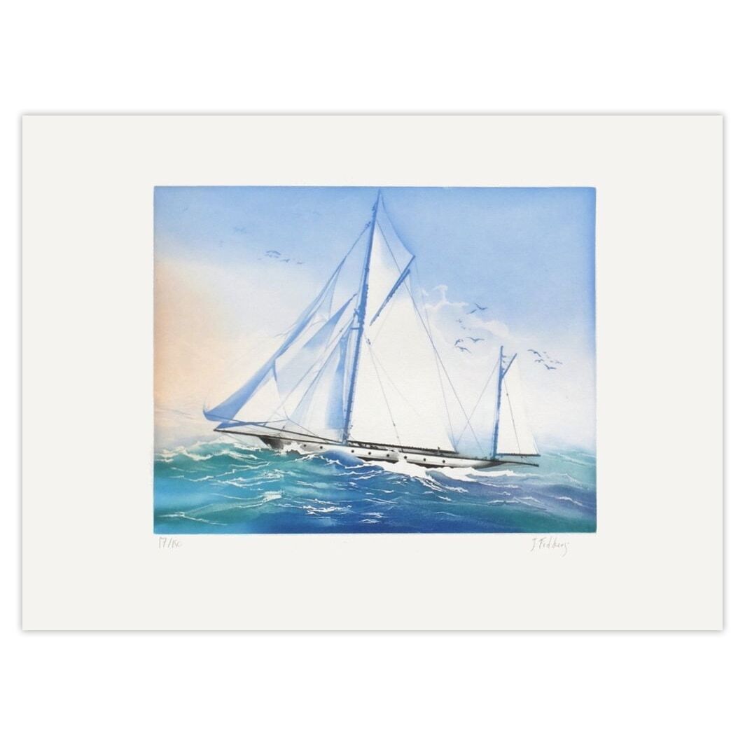 Jacques Fielding Signed Aquatint Le Ketch