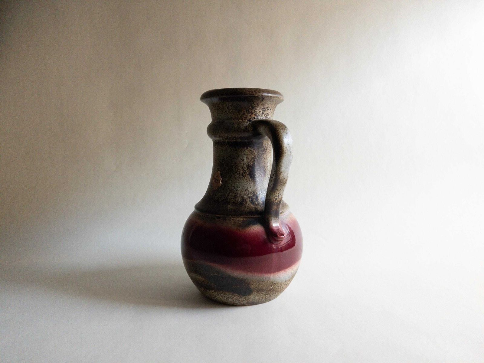 Scheurich West German Pottery vaas, grote rode keramiek, jaren 1970 decor photo buy